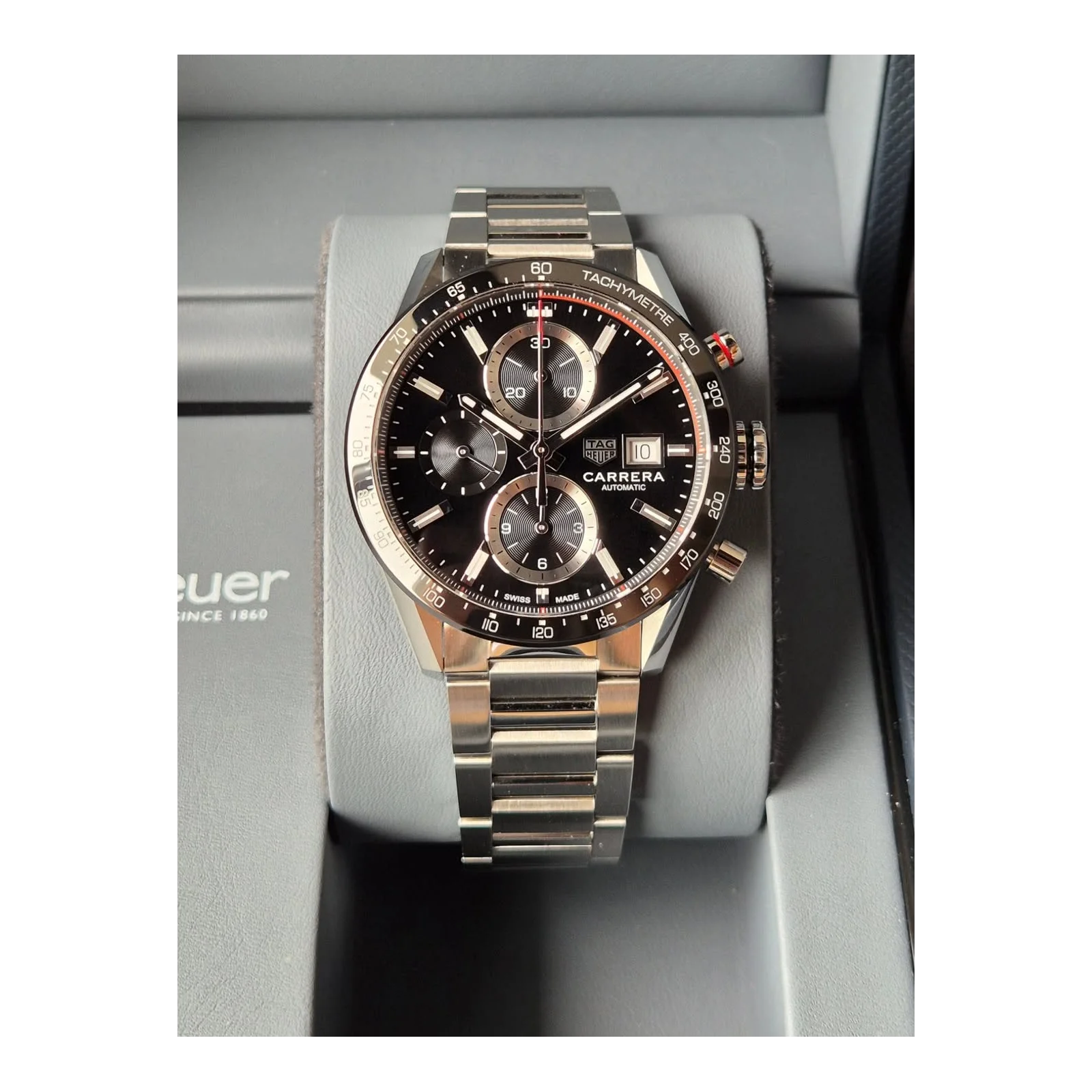 Thumb Carrera Calibre 16 41 Stainless Steel / Black / Bracelet