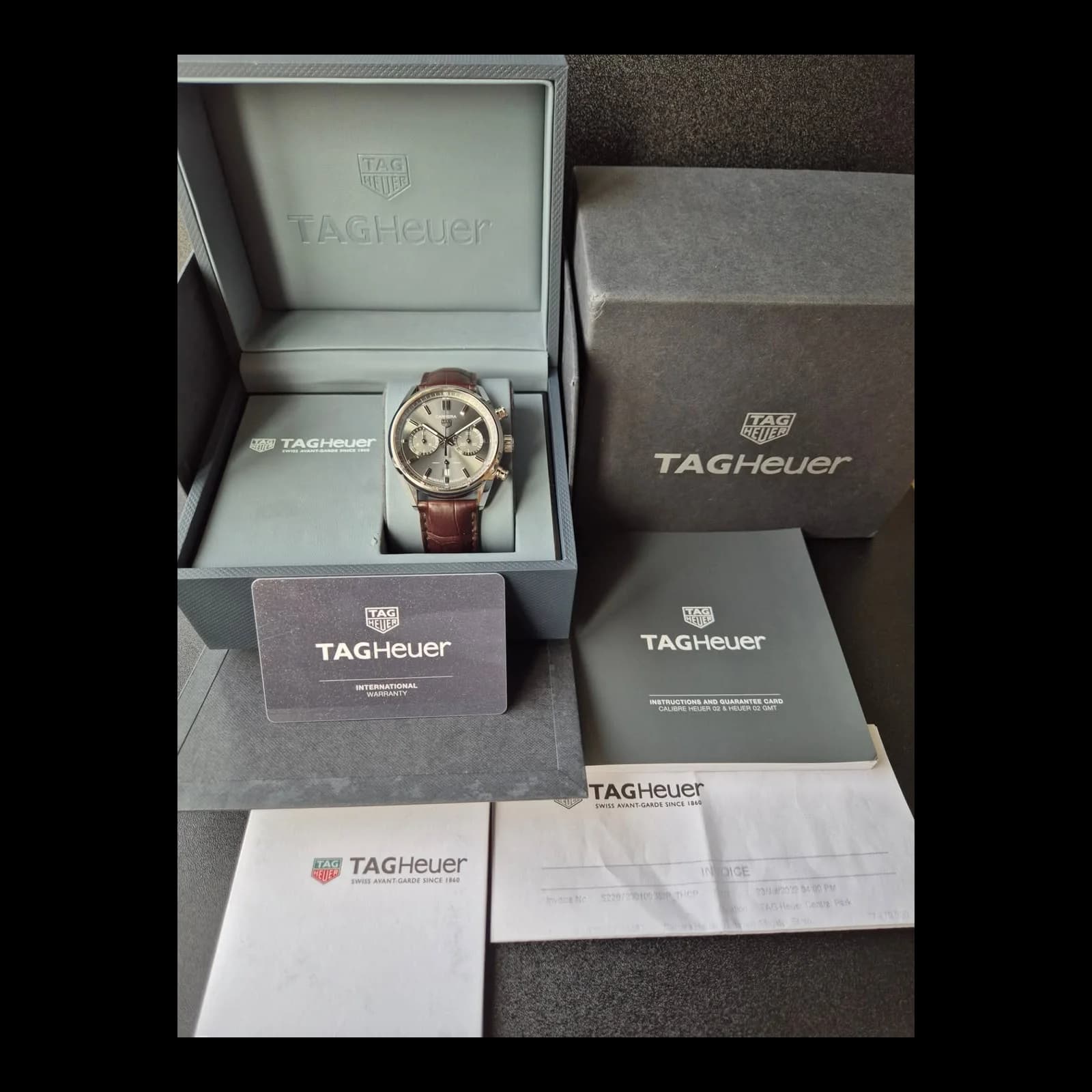 Thumb Carrera Calibre Heuer 02 42 Stainless Steel / Grey / Strap