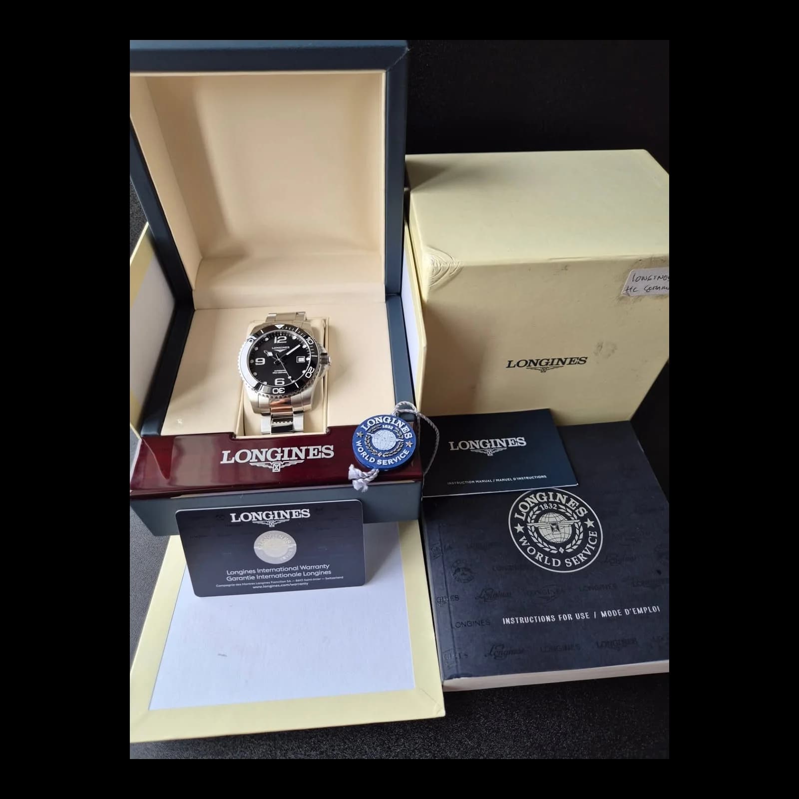 Thumb HydroConquest 41 Automatic Stainless Steel / Ceramic / Black / Bracelet
