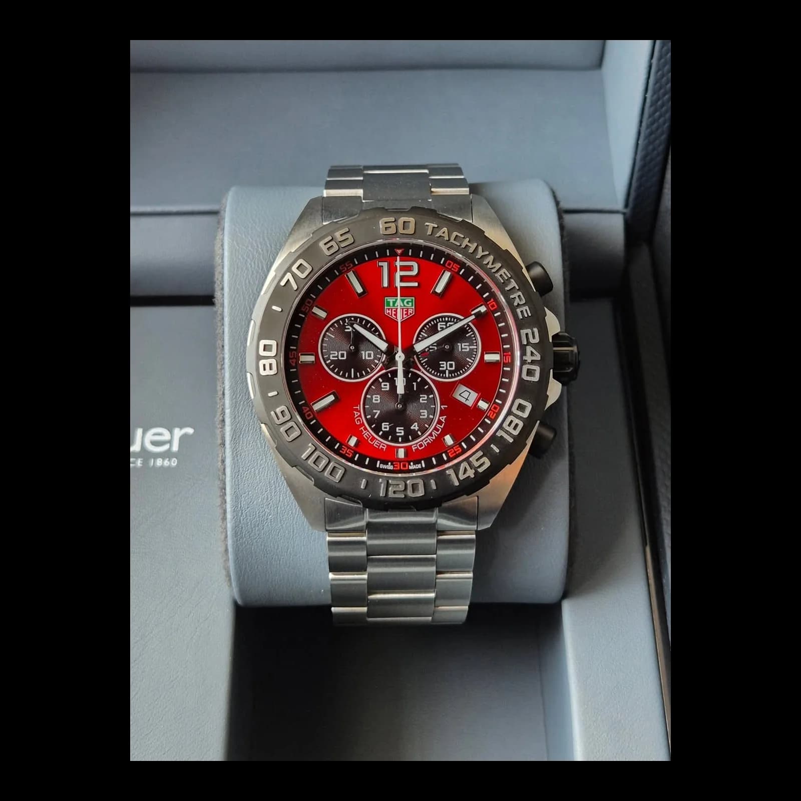 Thumb Formula 1 Quartz Chronograph Stainless Steel / Red