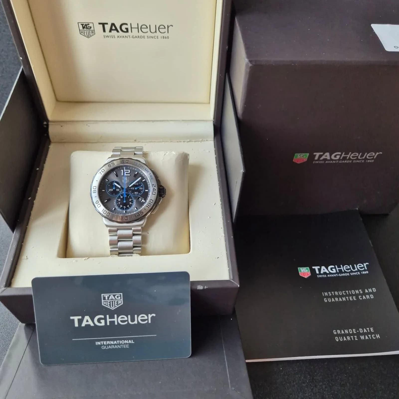 Thumb Formula 1 Quartz Chronograph 42 Stainless Steel / Grey / Bracelet