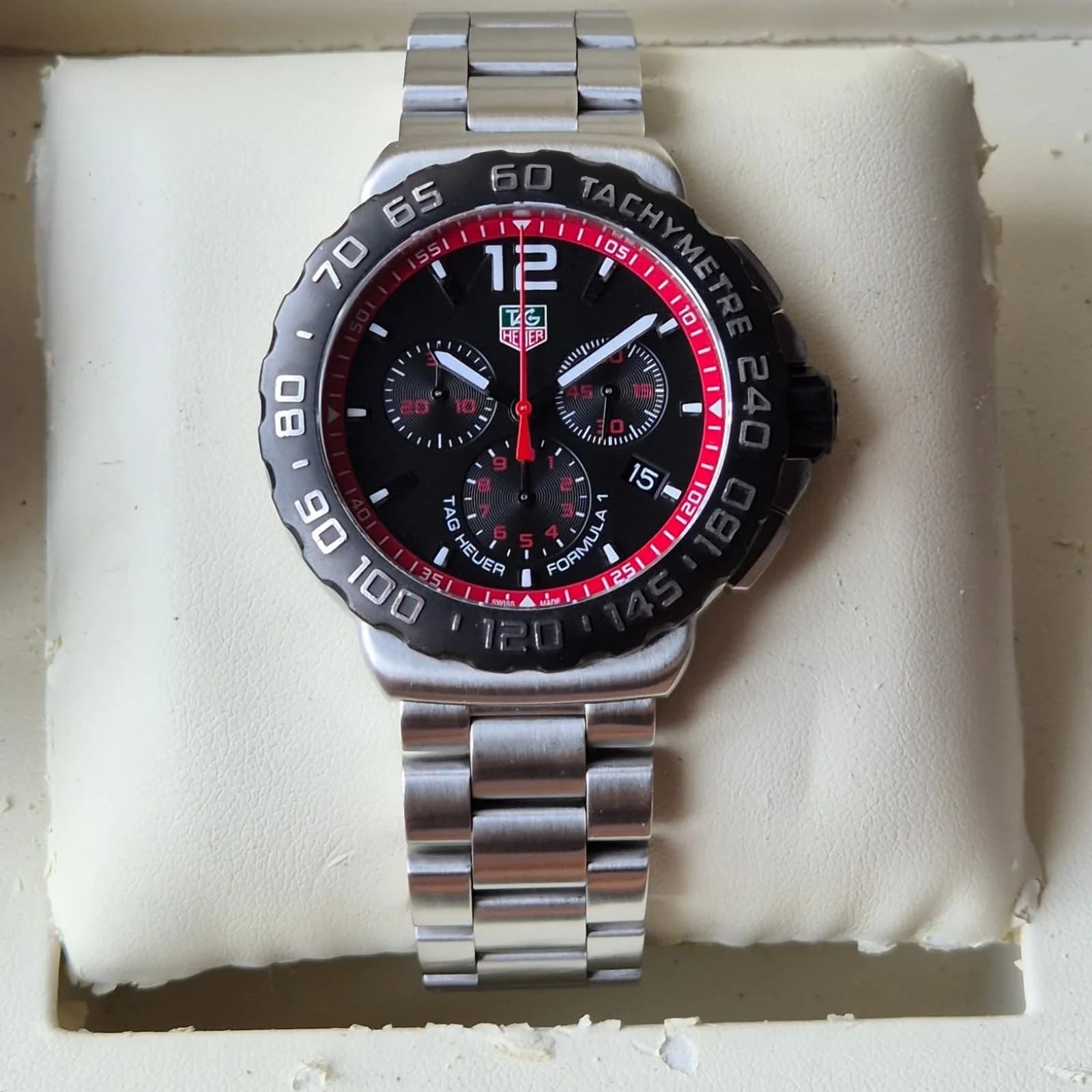 Thumb Formula 1 Quartz Chronograph 42 Stainless Steel / Black / Bracelet