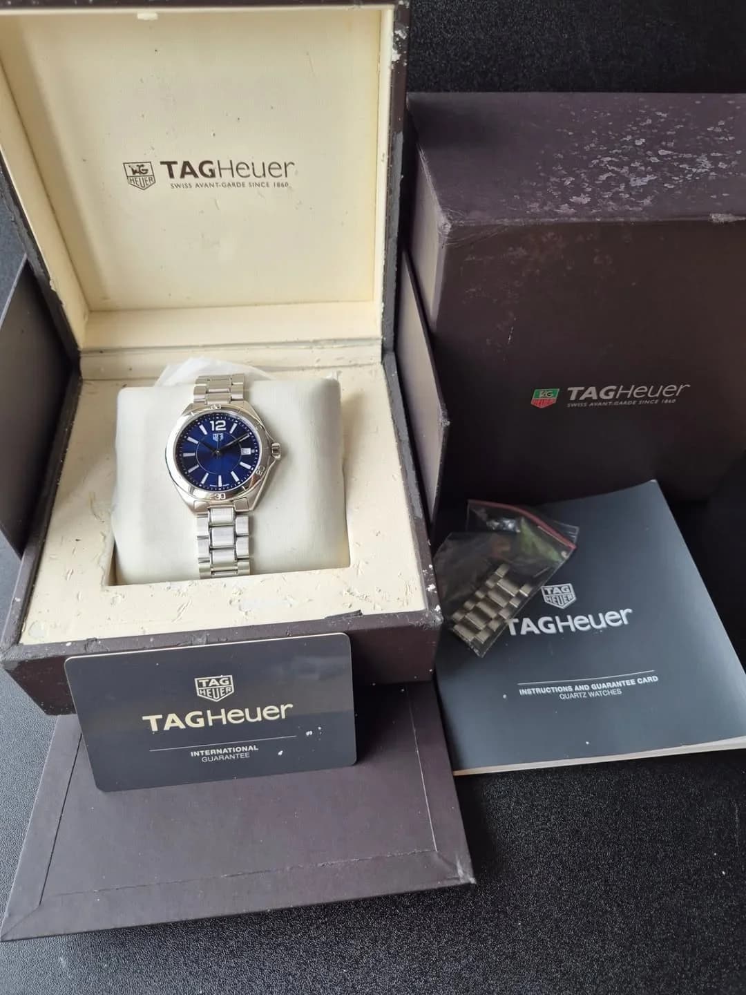 Thumb Formula 1 Quartz 35 Stainless Steel / Blue / Calf