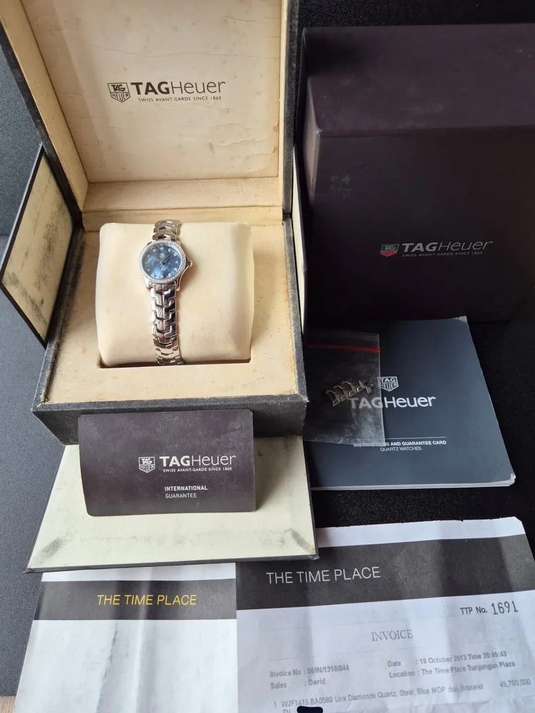 Thumb Aquaracer 300M Quartz 27 Stainless Steel / MOP - Blue Diamond / Bracelet