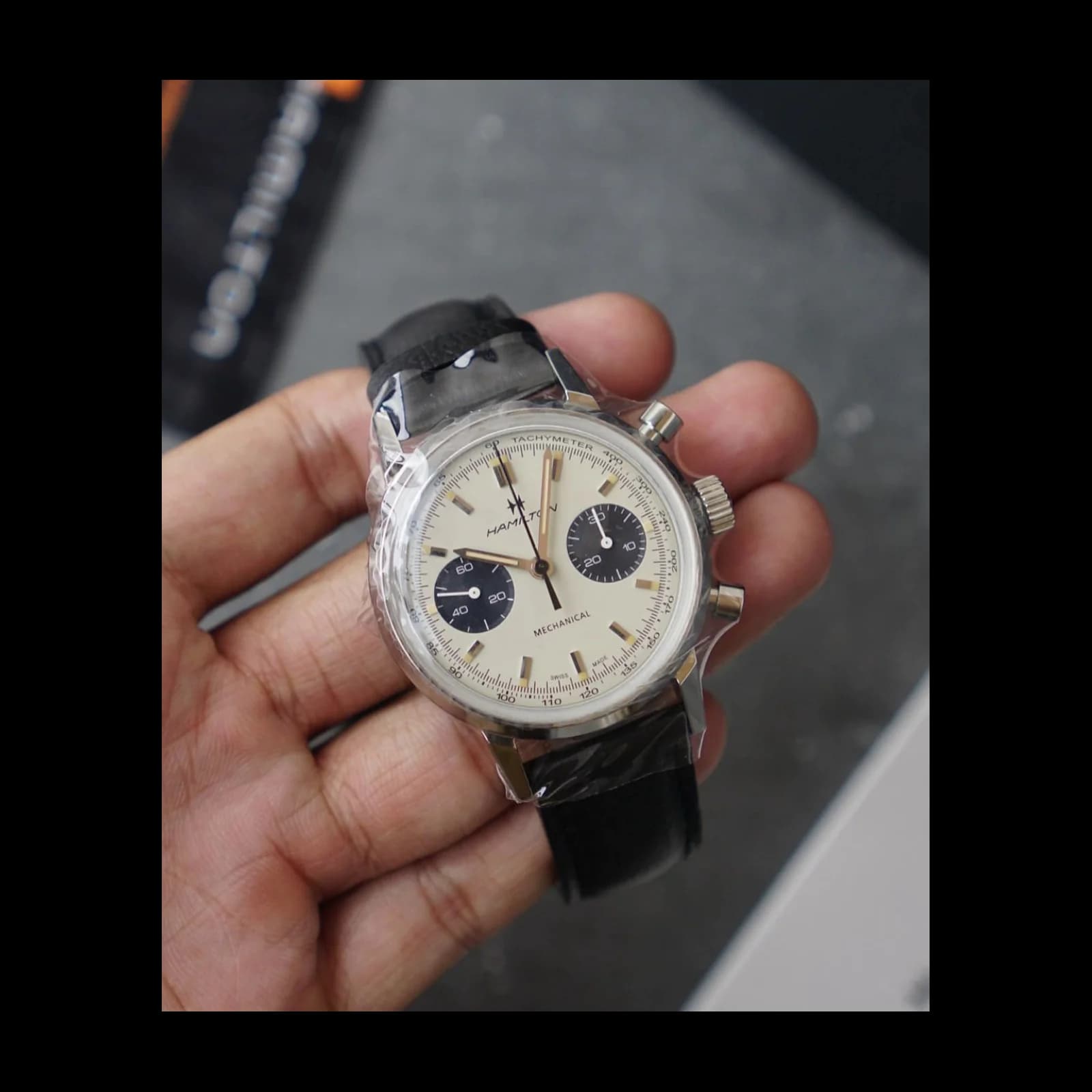 Thumb Intra-Matic Chronograph H Stainless Steel / White