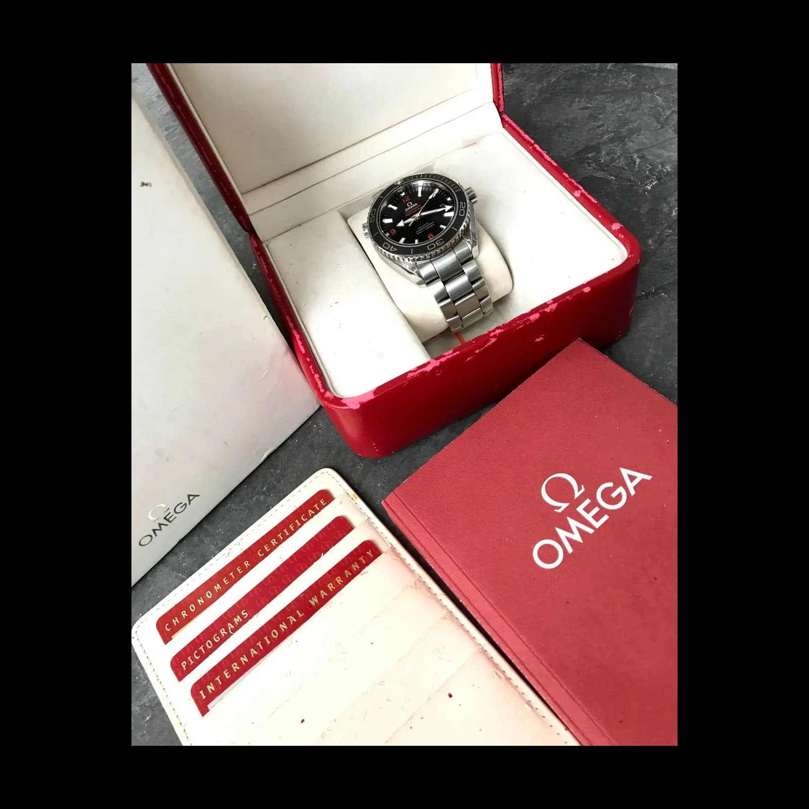Thumb Seamaster Planet Ocean 600M Co-Axial 45.5 Stainless Steel / Orange Numerals / Bracelet