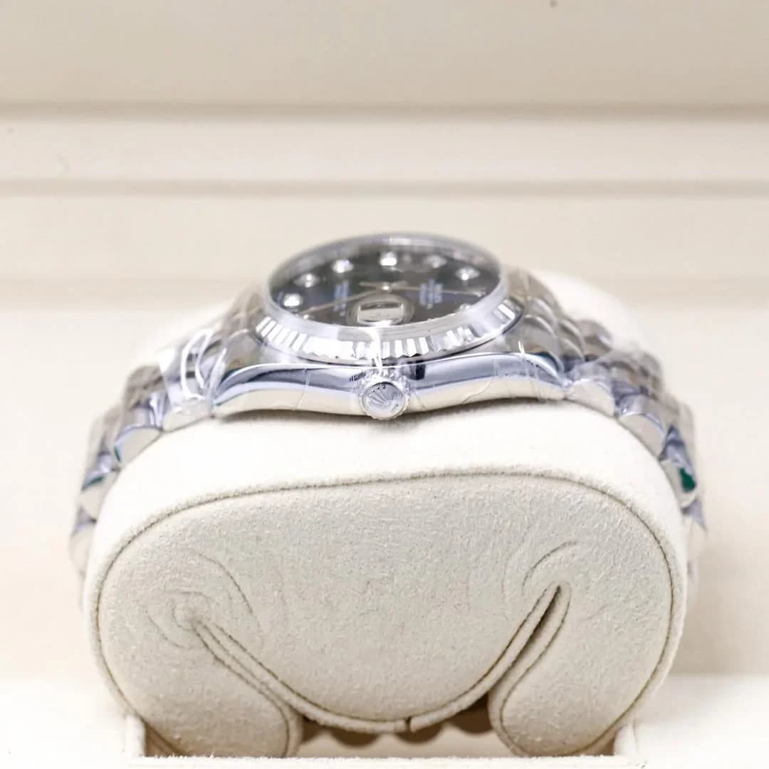 Thumb Datejust 31 Stainless Steel Fluted / Jubilee / Blue - Diamond
