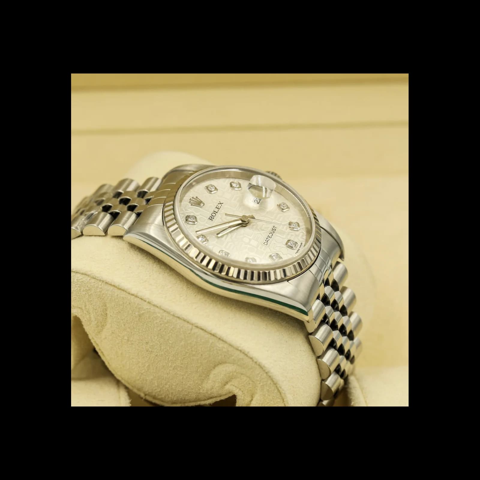 Thumb Datejust 36 16234 / White-Computer / Diamond / Stainless Steel