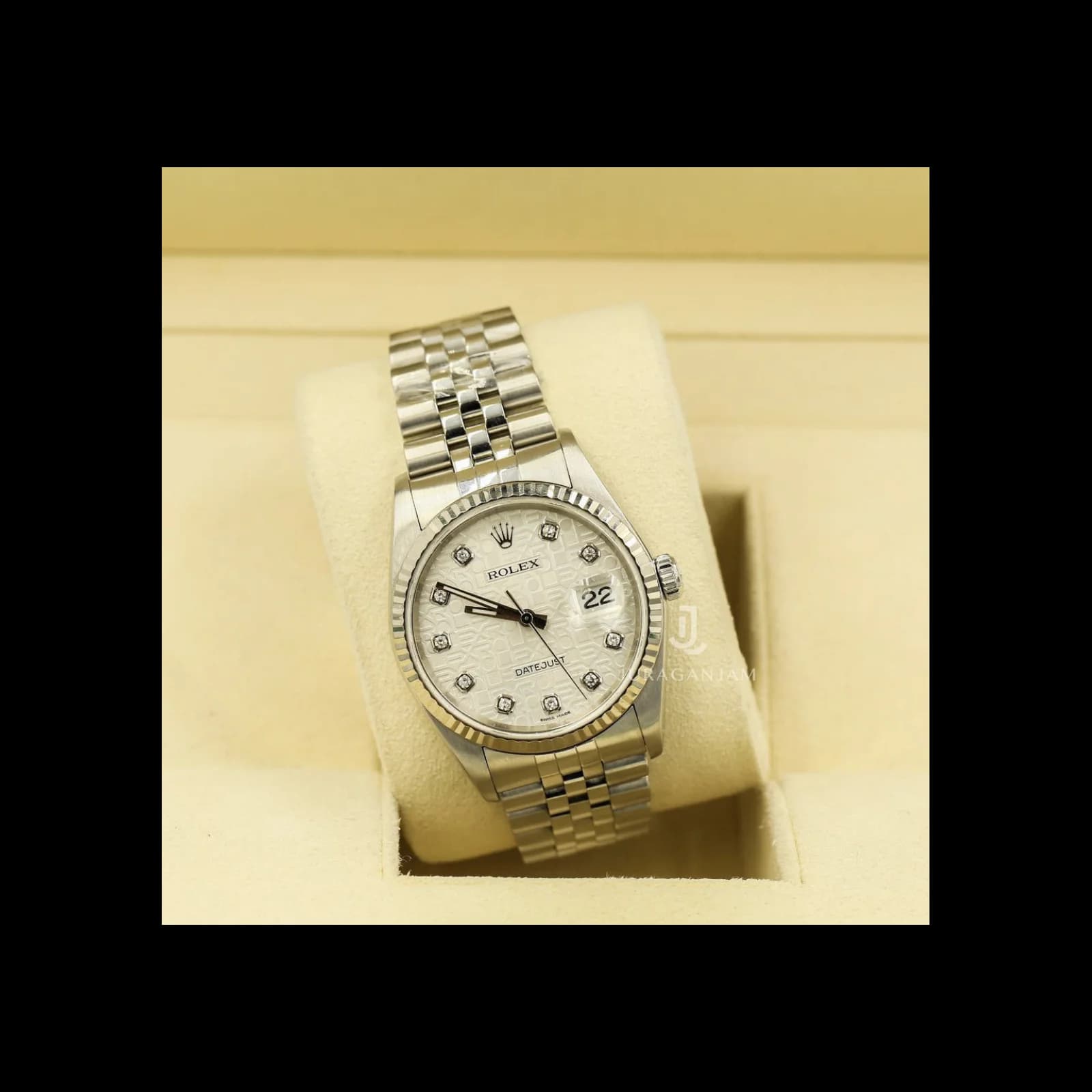 Thumb Datejust 36 16234 / White-Computer / Diamond / Stainless Steel