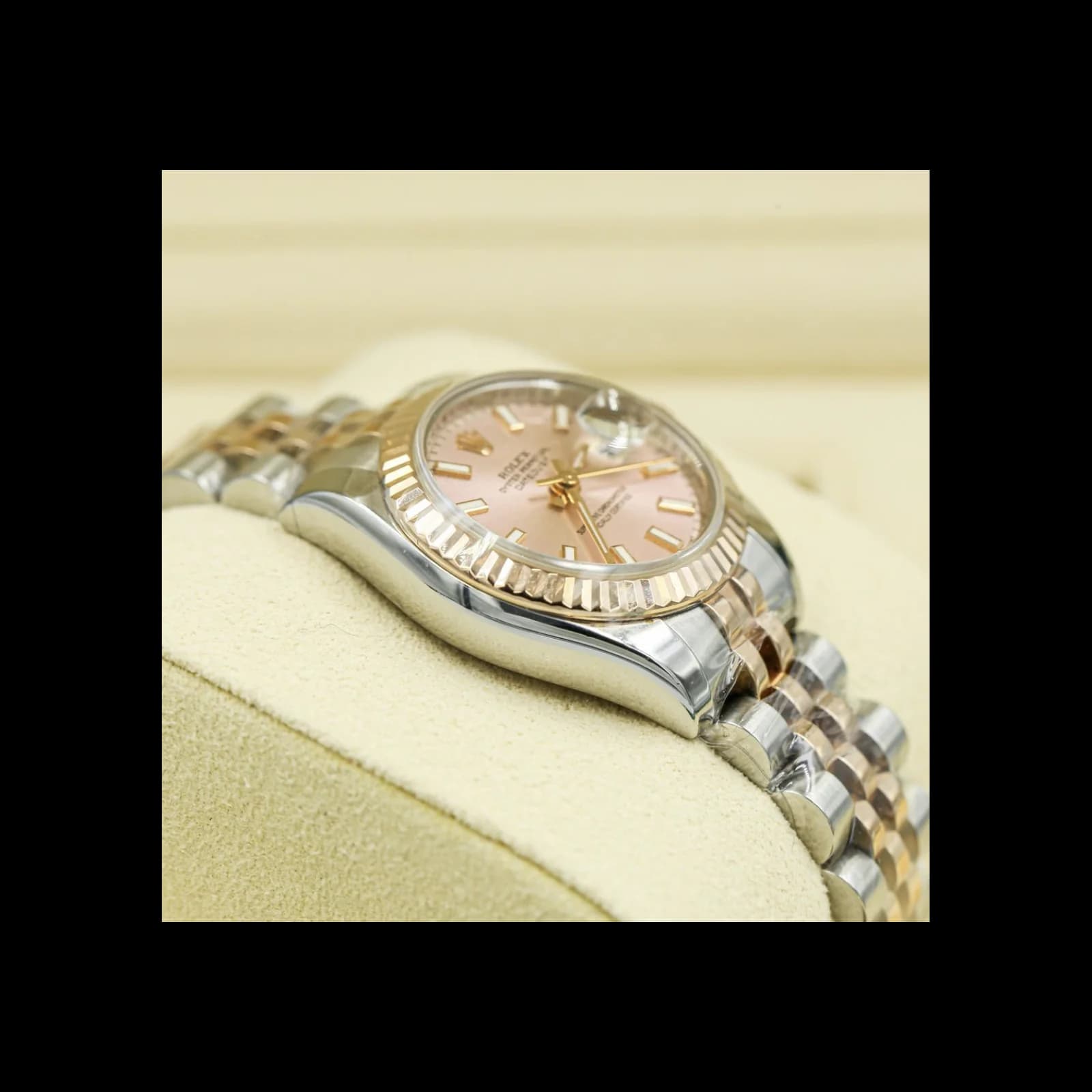 Thumb Lady-Datejust 26 Everose Fluted Pink Stick Jubilee
