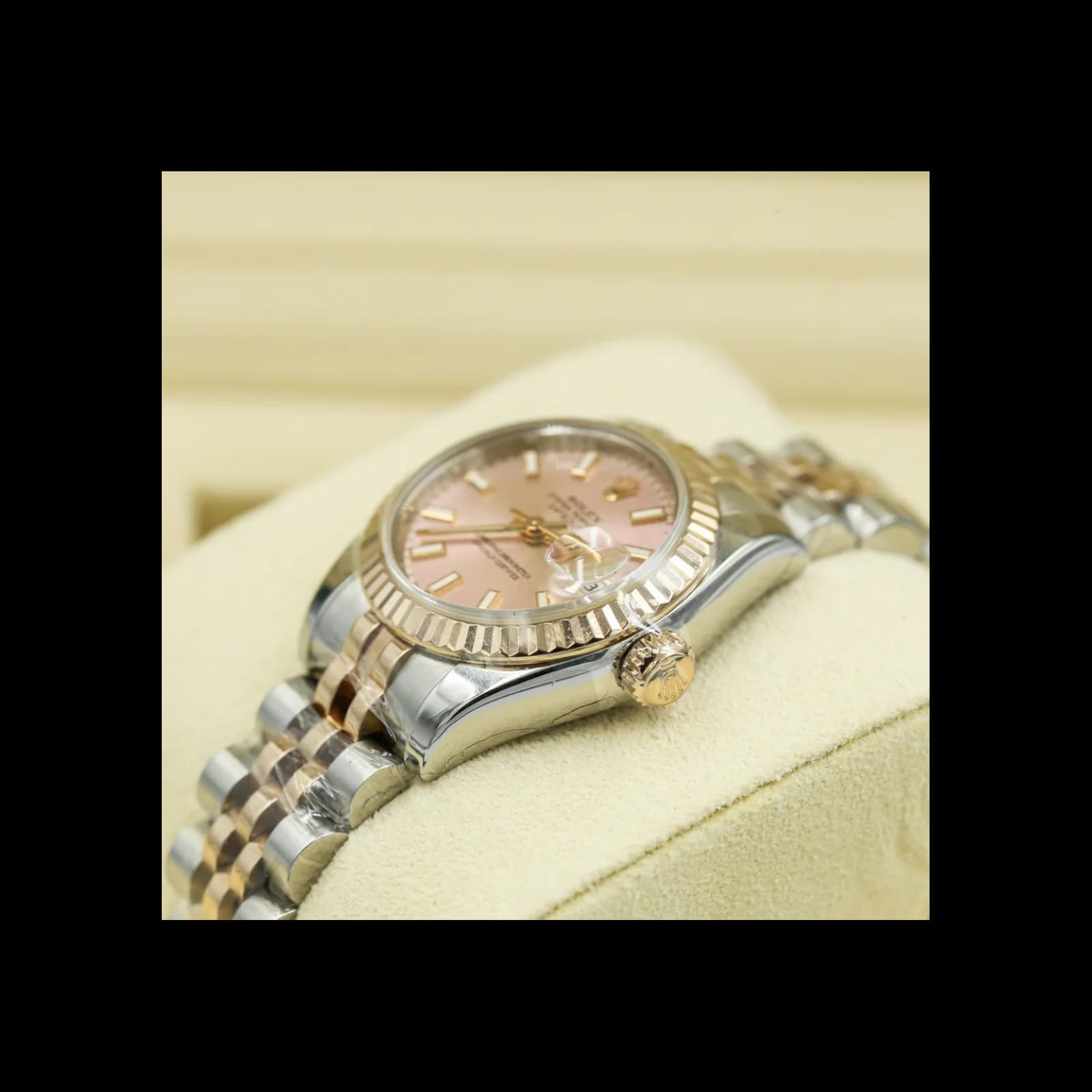 Thumb Lady-Datejust 26 Everose Fluted Pink Stick Jubilee