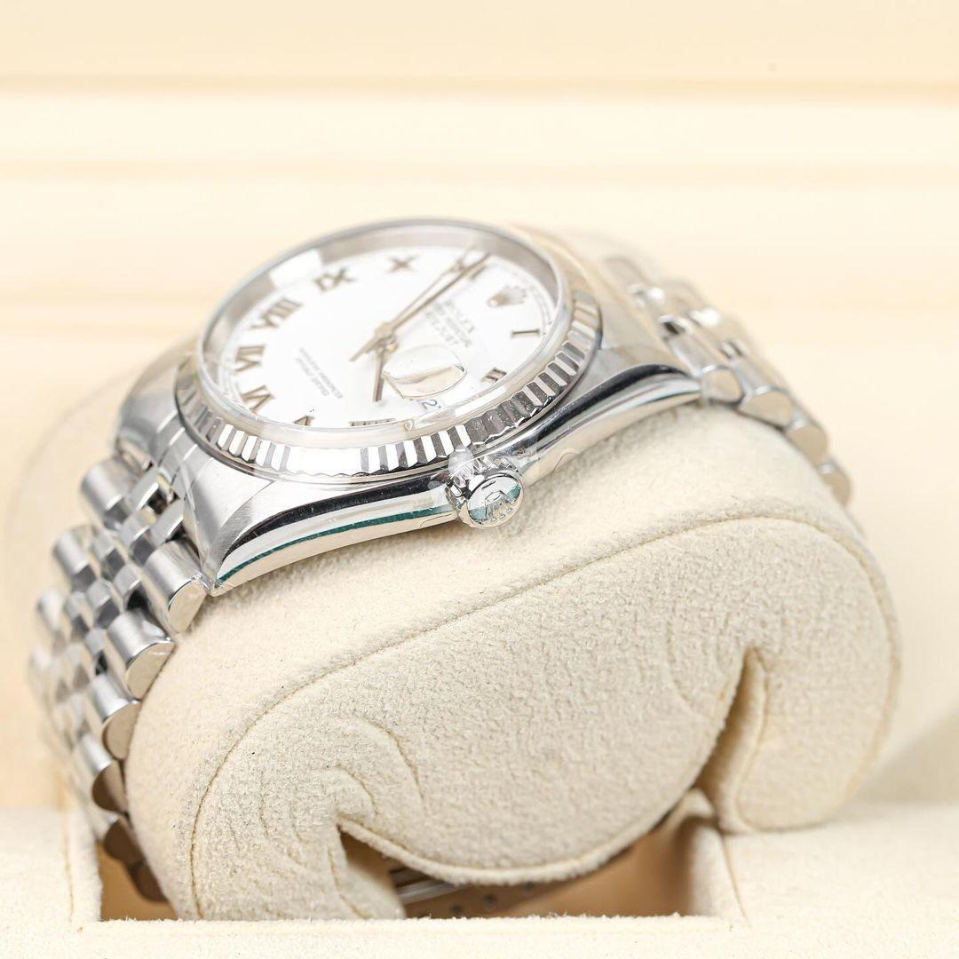 Thumb Datejust 36 16234 White Roman Dial
