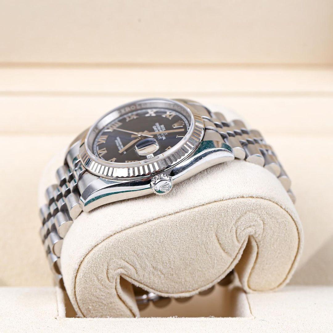 Thumb Datejust 36 Stainless Steel Fluted / Jubilee / Blue Roman