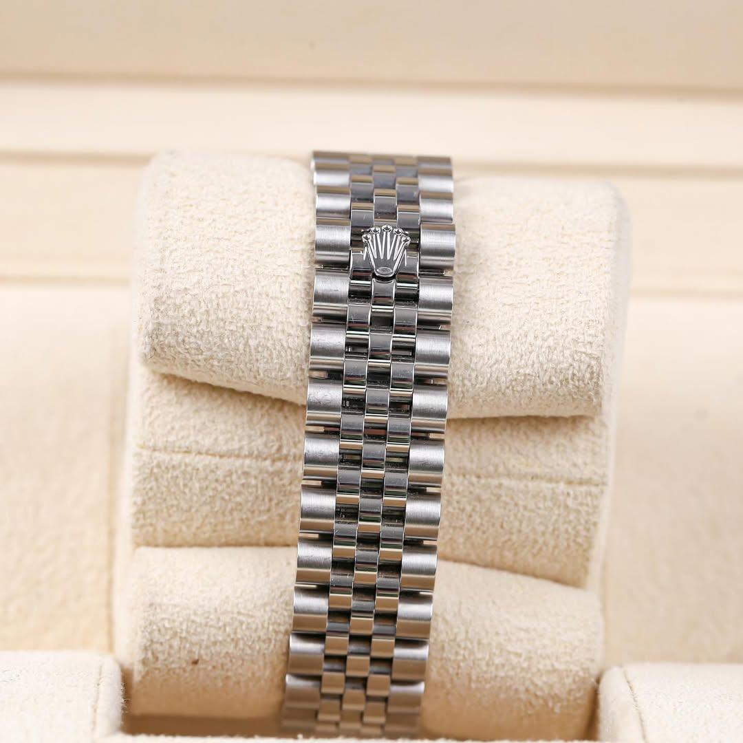 Thumb Datejust 31 Stainless Steel Fluted / Jubilee / Green