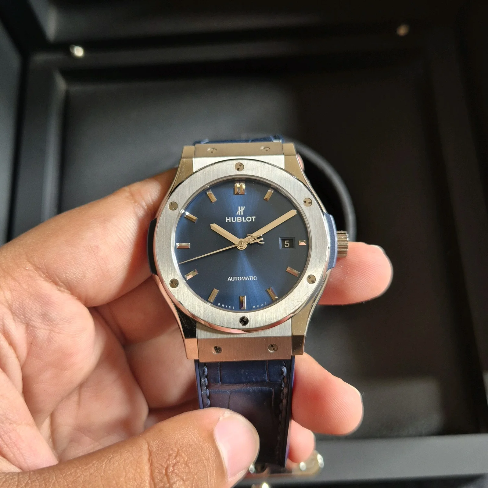 Thumb Classic Fusion 42 Titanium / Blue / Rubber