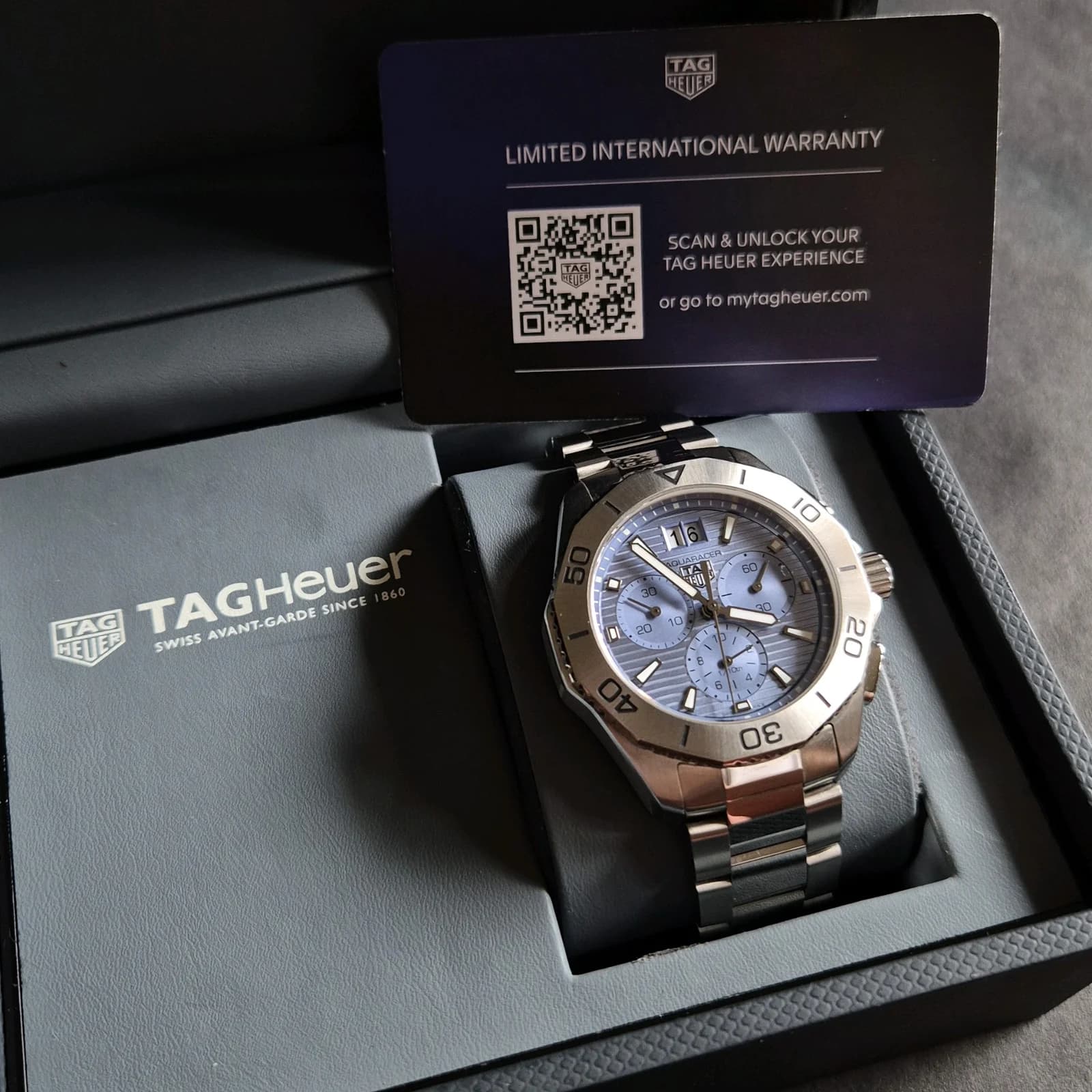 Thumb Aquaracder Professional 200 Quartz Chronograph Big Date Stainless Steel / Ice Blue