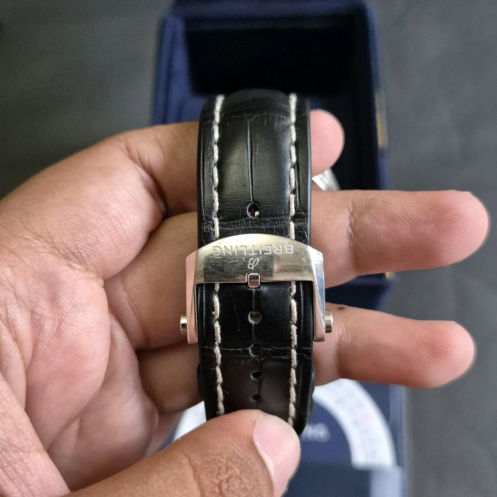Thumb Navitimer Automatic 41 Automatic Stainless Steel / Black / Croco / Folding
