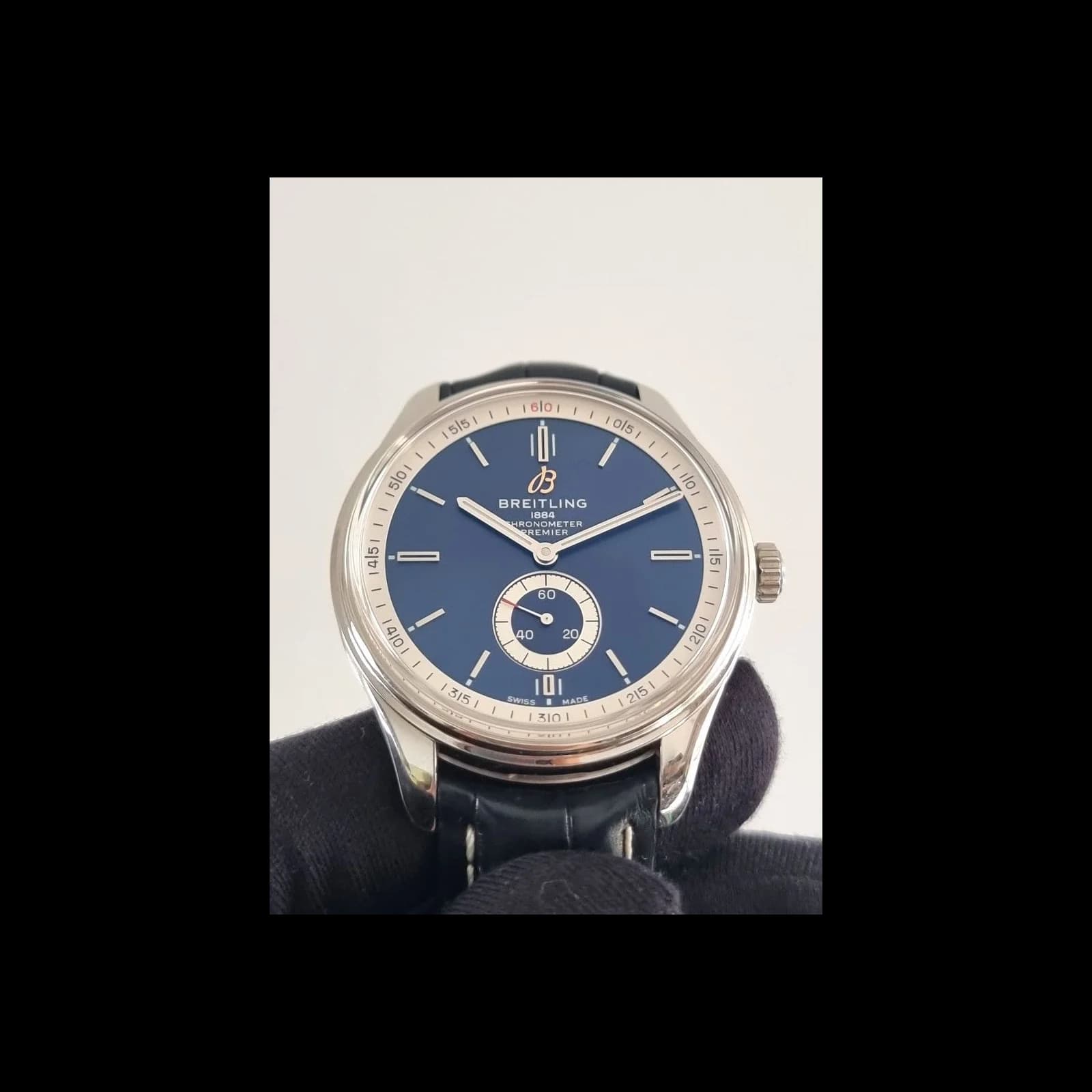 Thumb Premier Automatic 40 Stainless Steel / Blue / Croco Blue / Folding