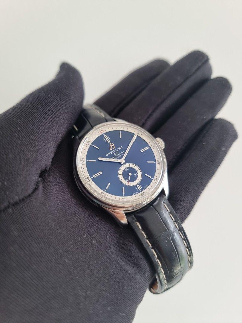 Thumb Premier Automatic 40 Stainless Steel / Blue / Croco Blue / Folding