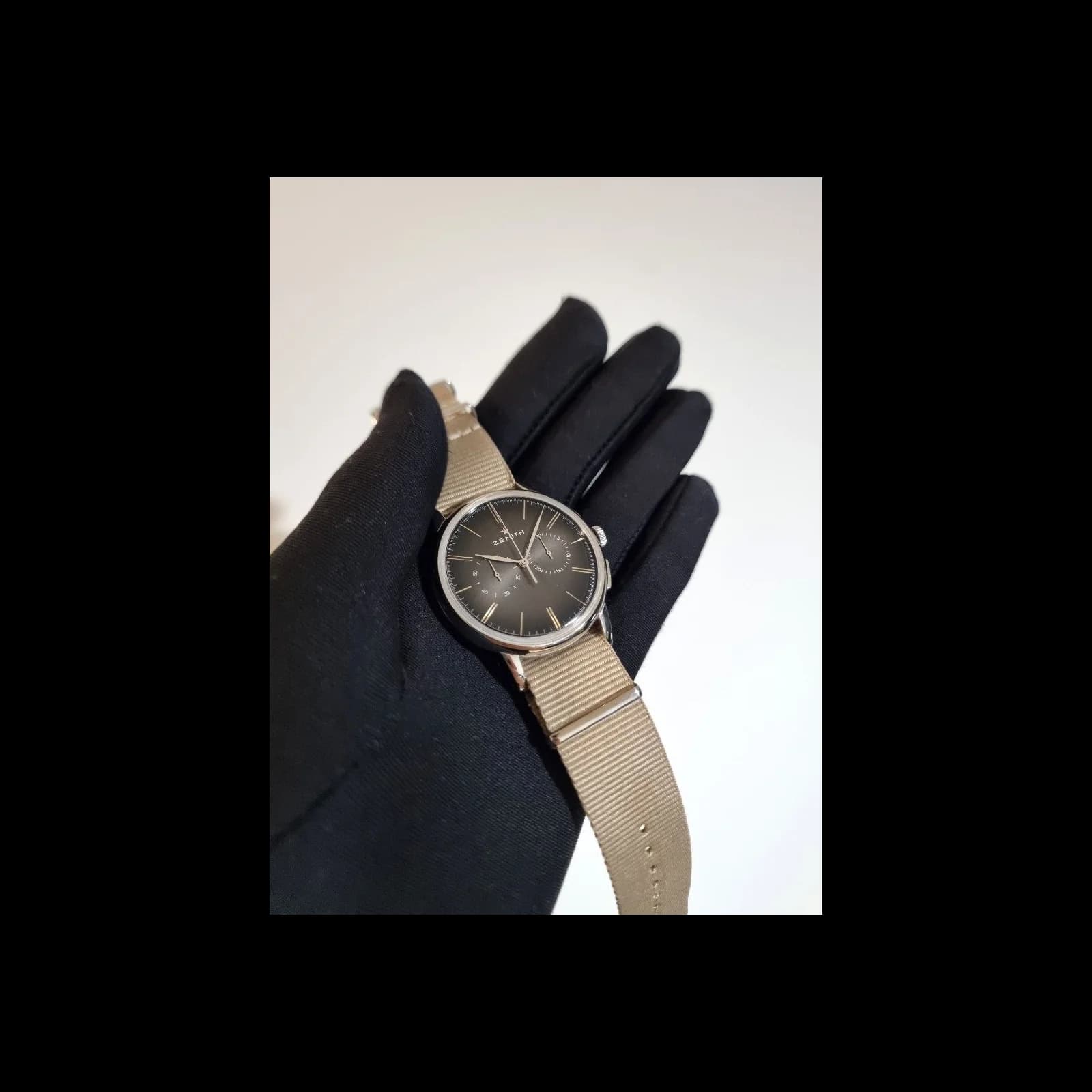 Thumb Elite Chronograph Classic Stainless Steel / Black / Alligator