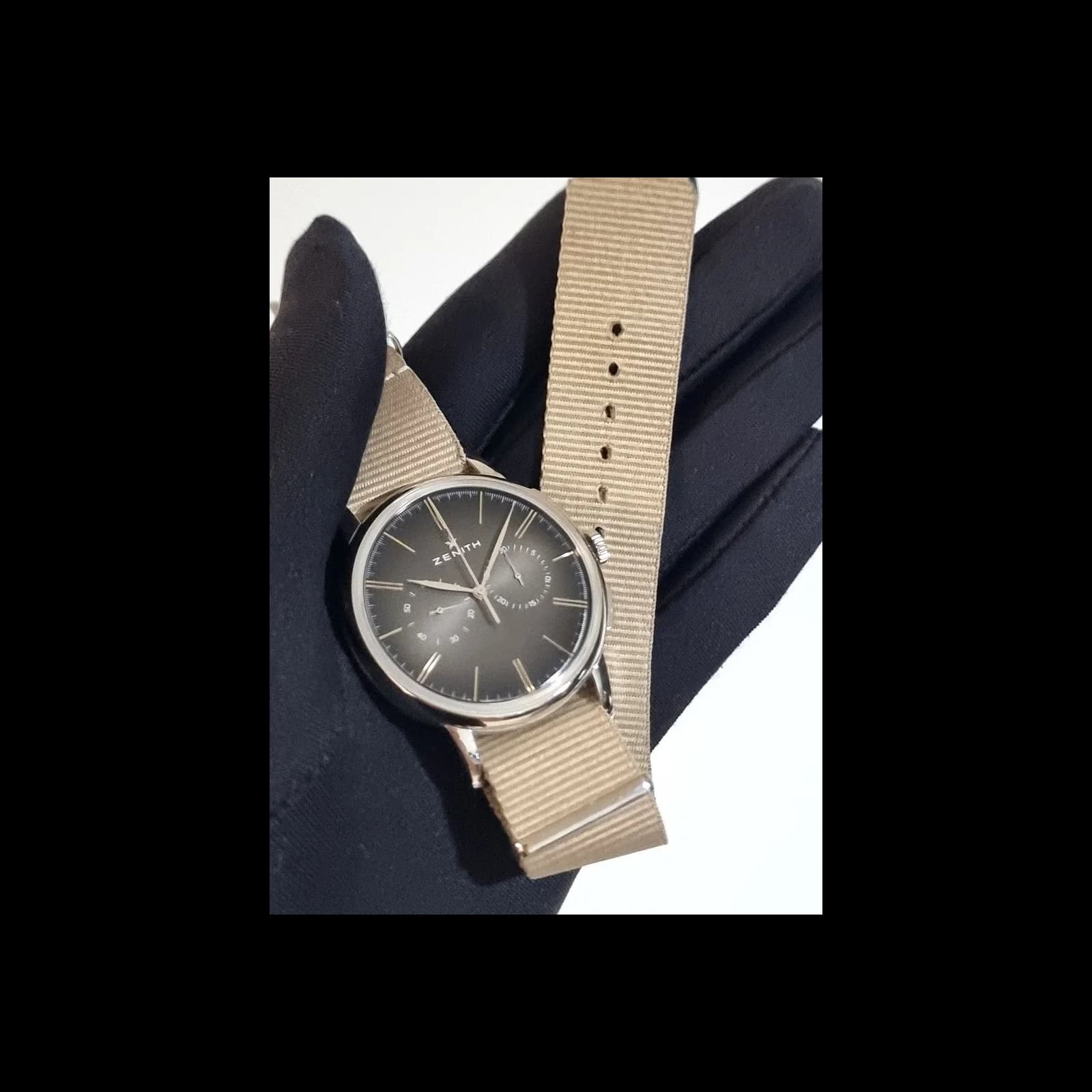 Thumb Elite Chronograph Classic Stainless Steel / Black / Alligator