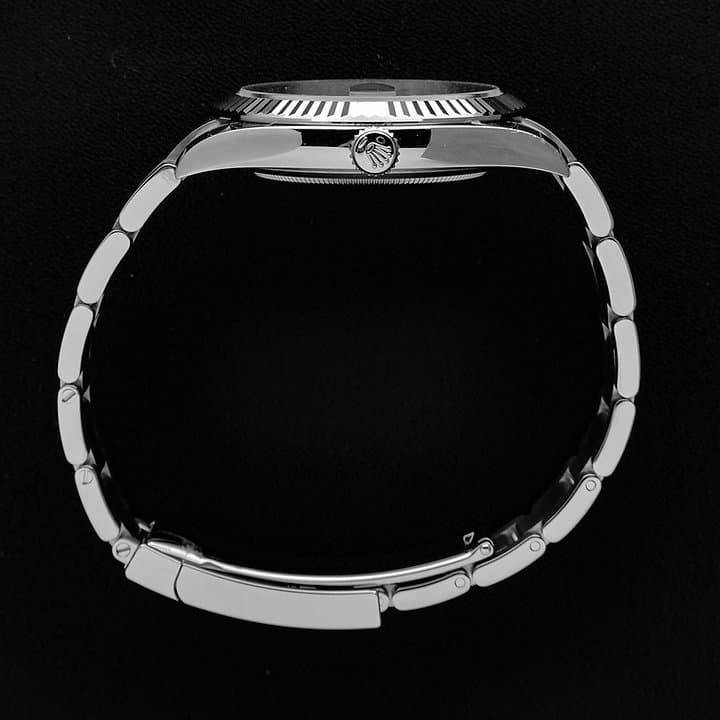 Thumb Datejust 41 Stainless Steel Fluted / Oyster / Dark Rhodium
