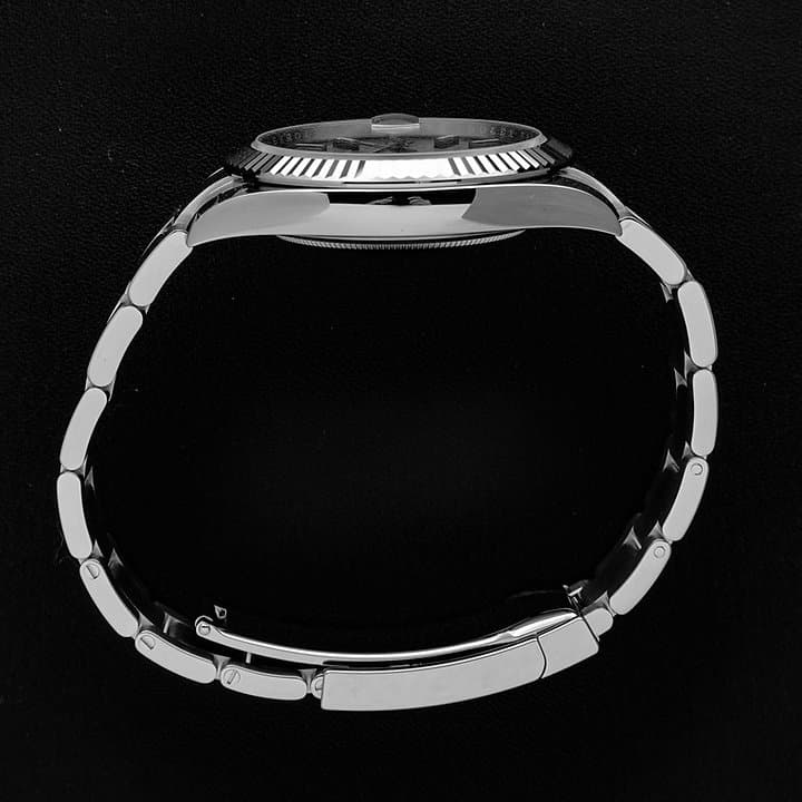 Thumb Datejust 41 Stainless Steel Fluted / Oyster / Dark Rhodium
