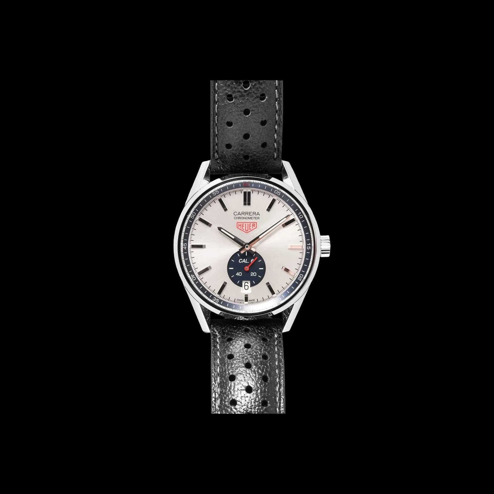 Thumb Carrera Calibre 6 39 Stainless Steel / Silver / Calf