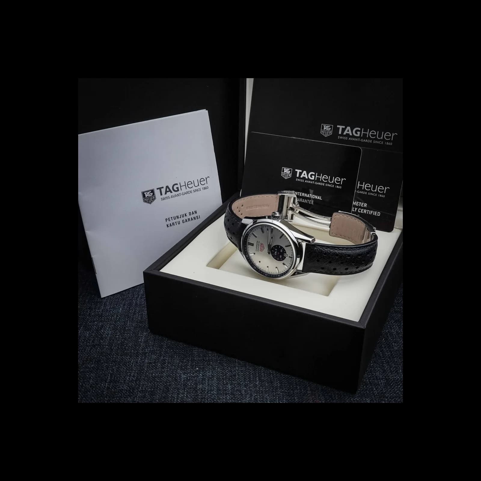 Thumb Carrera Calibre 6 39 Stainless Steel / Silver / Calf