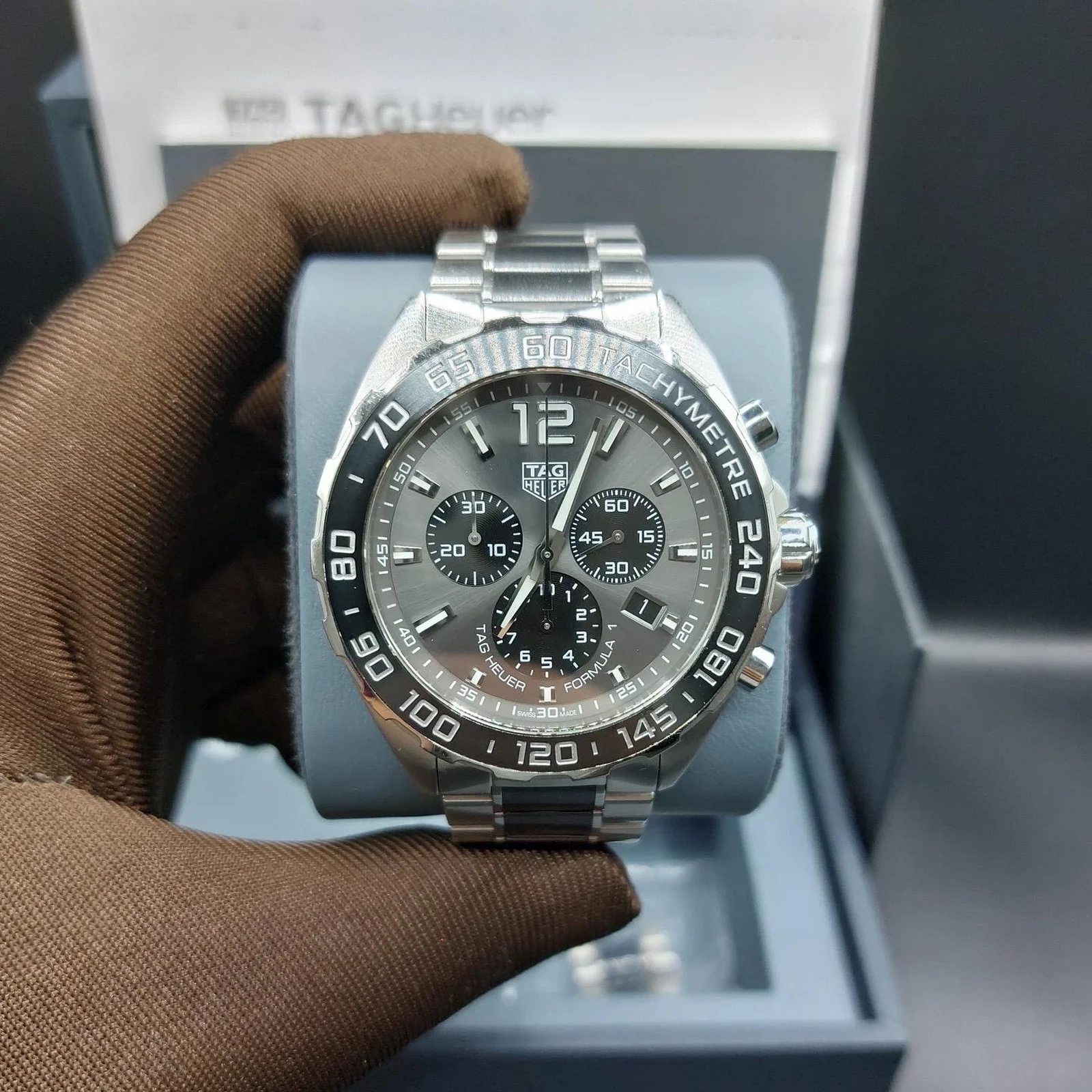 Thumb Formula 1 Chronograph Quartz 43 Stainless Steel / Black