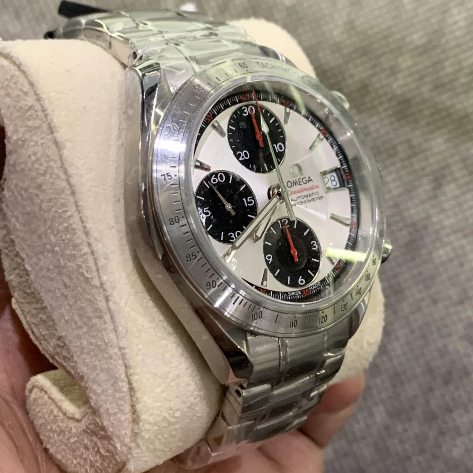 Thumb Speedmaster Date 40 Stainless Steel / Panda / Bracelet