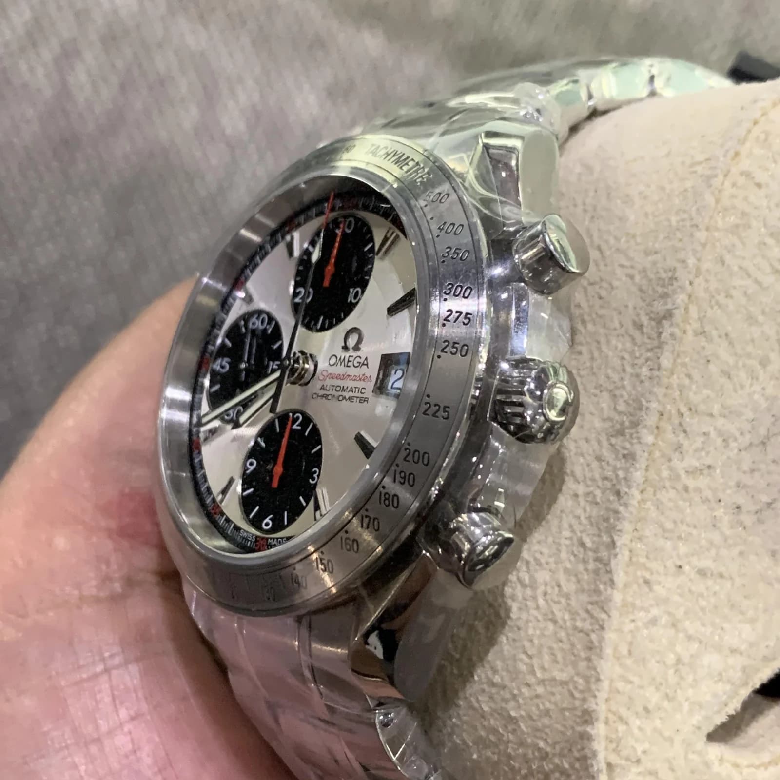 Thumb Speedmaster Date 40 Stainless Steel / Panda / Bracelet