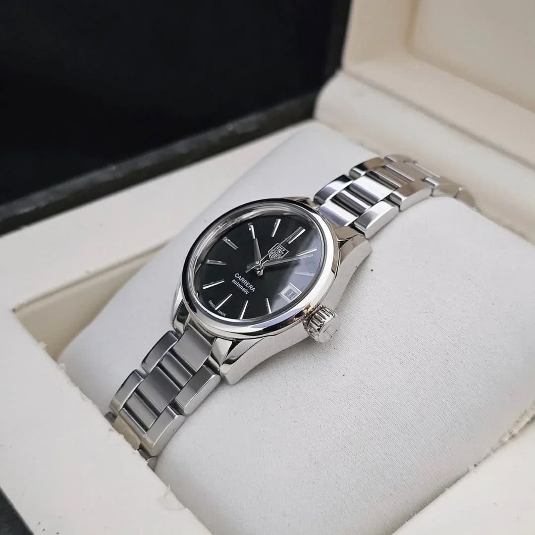 Thumb Carrera Calibre 9 28 Stainless Steel / Black / Bracelet