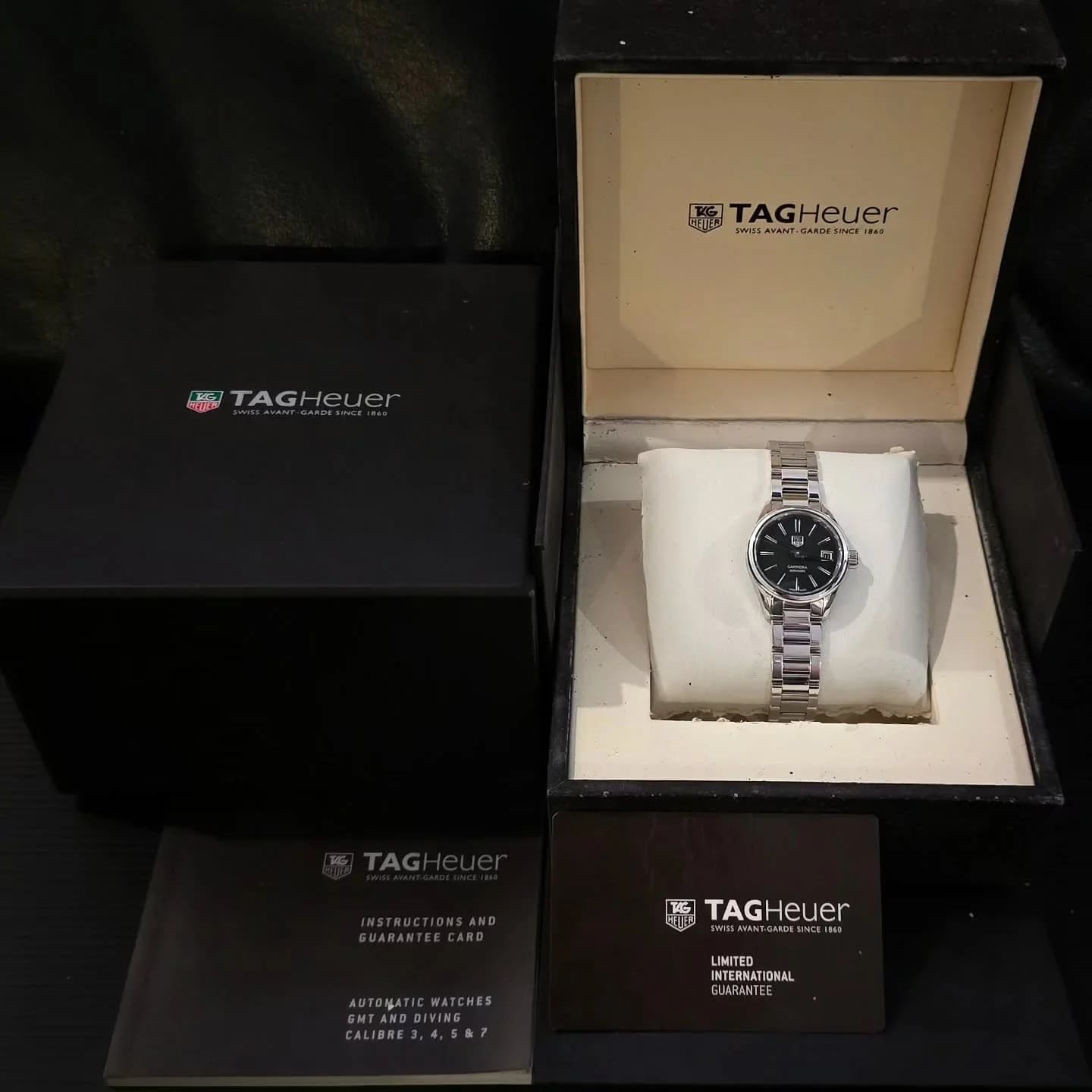 Thumb Carrera Calibre 9 28 Stainless Steel / Black / Bracelet