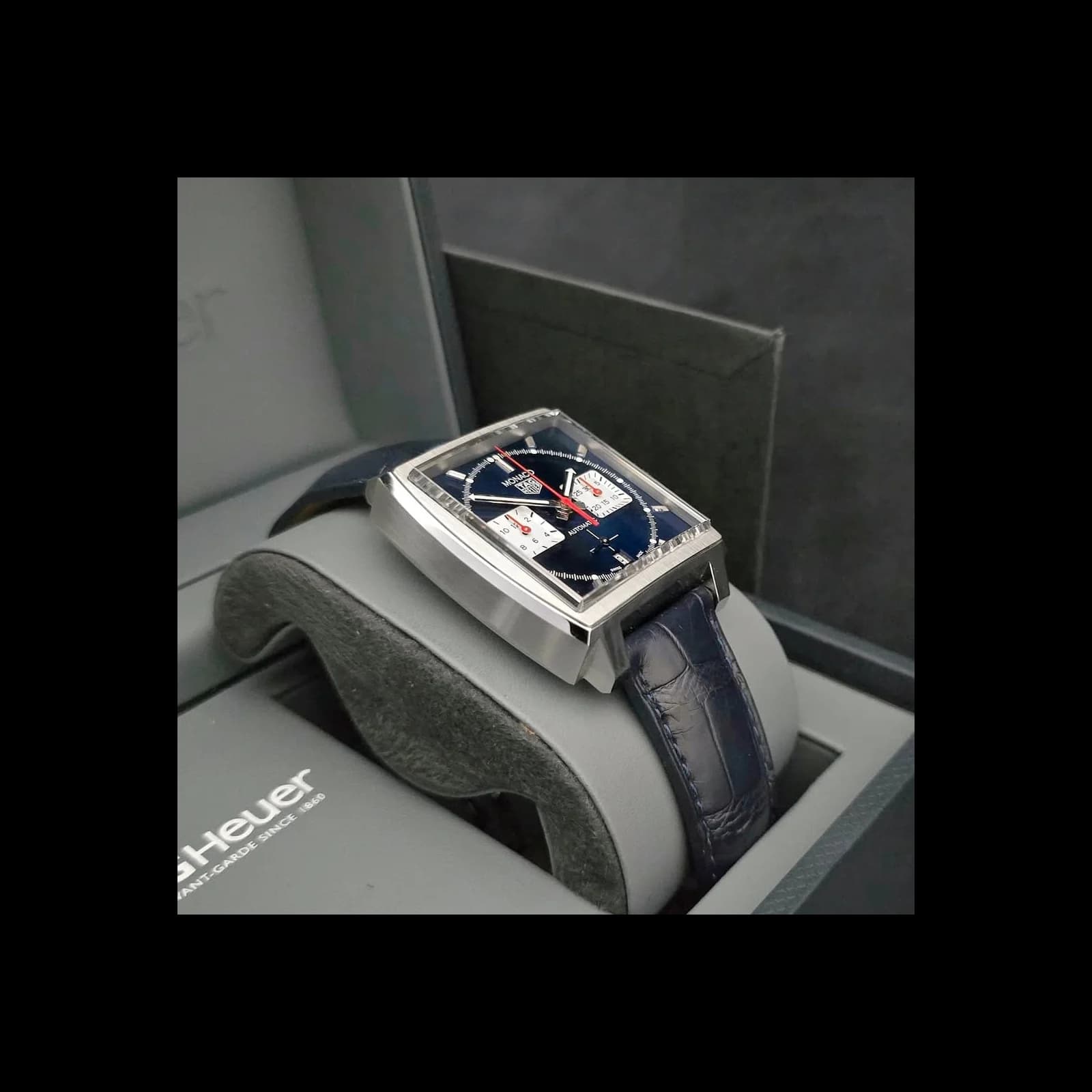 Thumb Monaco Calibre Heuer 02 Stainless Steel / Blue
