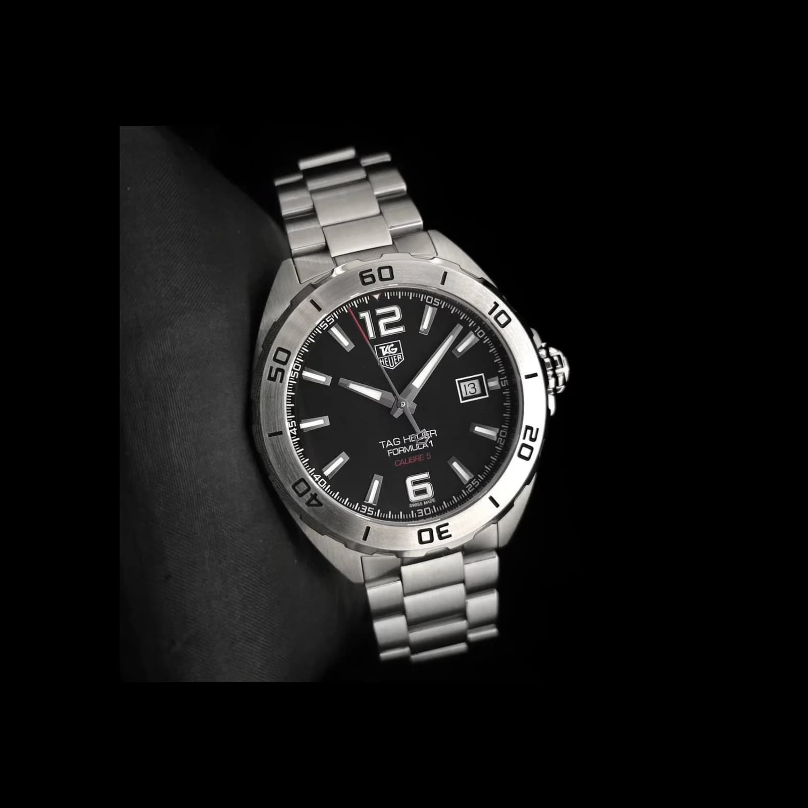 Thumb Formula 1 Calibre 5 41 Stainless Steel / Black / Bracelet