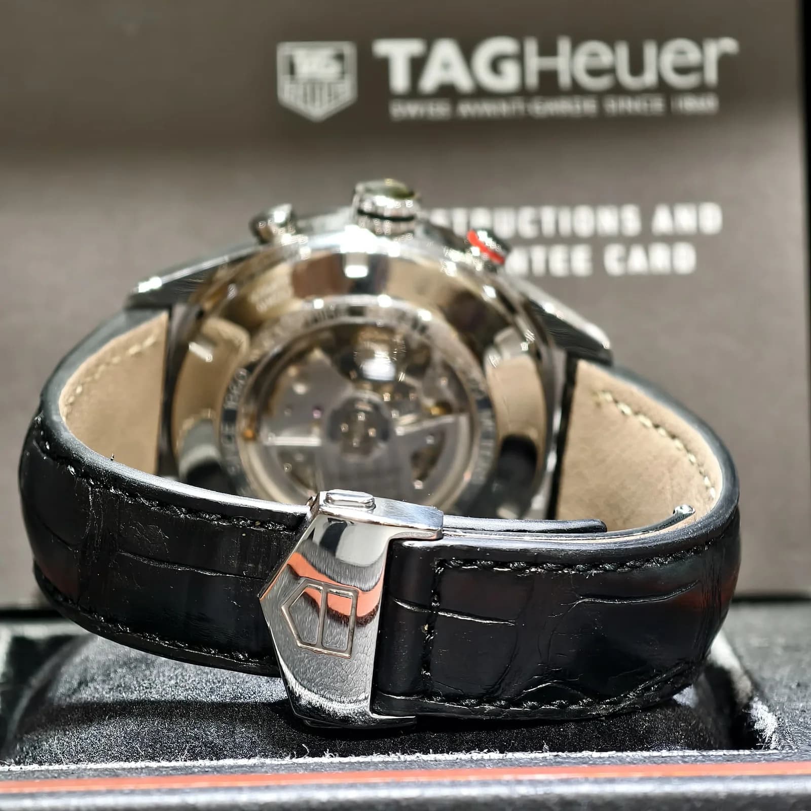 Thumb Carrera Calibre 16 Day Date 43 Stainless Steel / Black / Alligator
