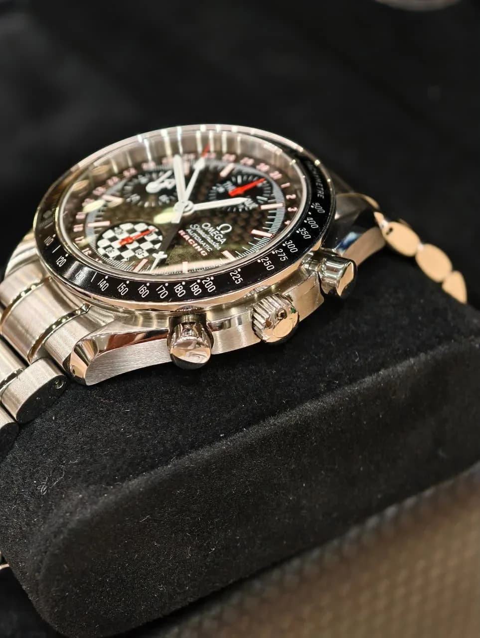 Thumb Speedmaster Day-Date 39 Stainless Steel / Black Carbon / Bracelet / Michael Schumacher World Champion