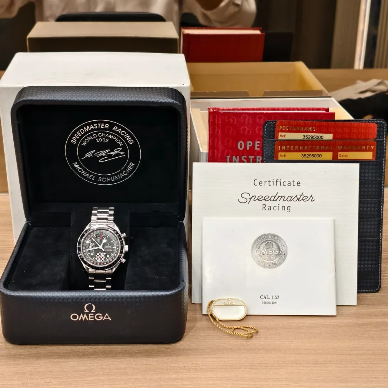 Thumb Speedmaster Day-Date 39 Stainless Steel / Black Carbon / Bracelet / Michael Schumacher World Champion