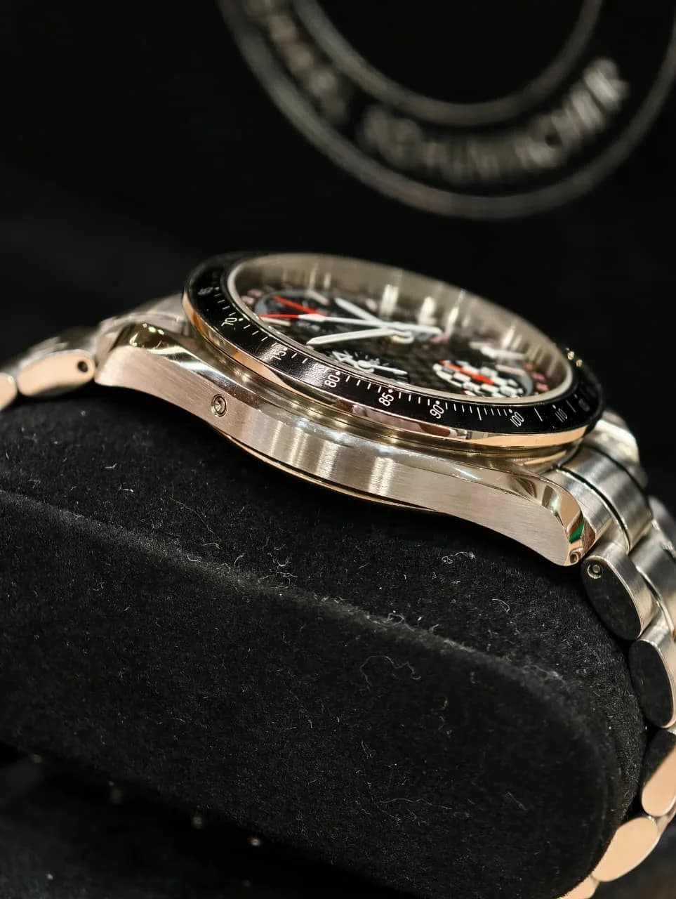 Thumb Speedmaster Day-Date 39 Stainless Steel / Black Carbon / Bracelet / Michael Schumacher World Champion
