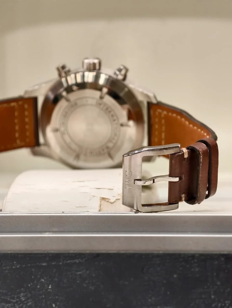 Thumb Pilot's Watch Chronograph Stainless Steel / Black / Strap