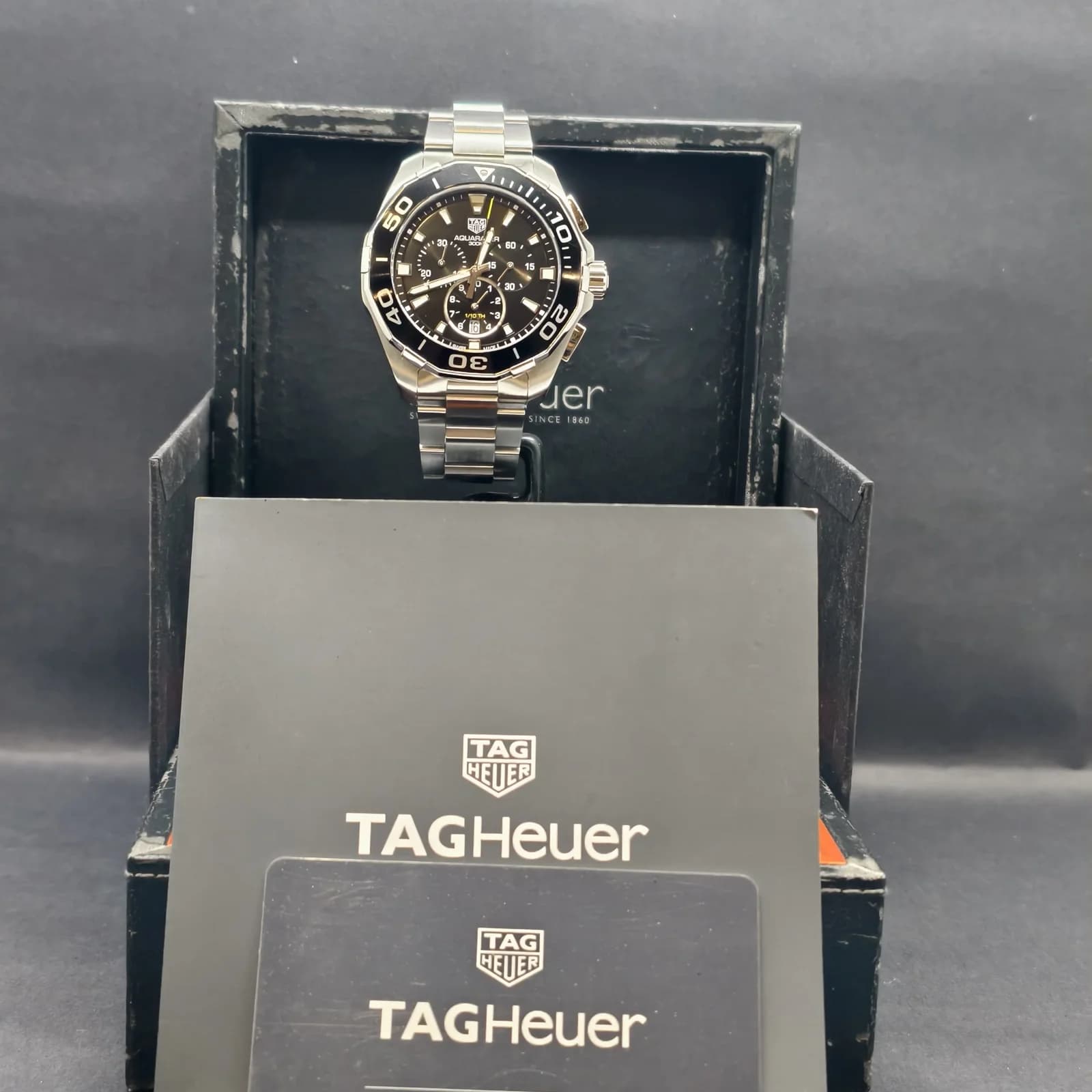 Thumb Aquaracer 300M Quartz Chronograph 43 Stainless Steel / Black / Bracelet