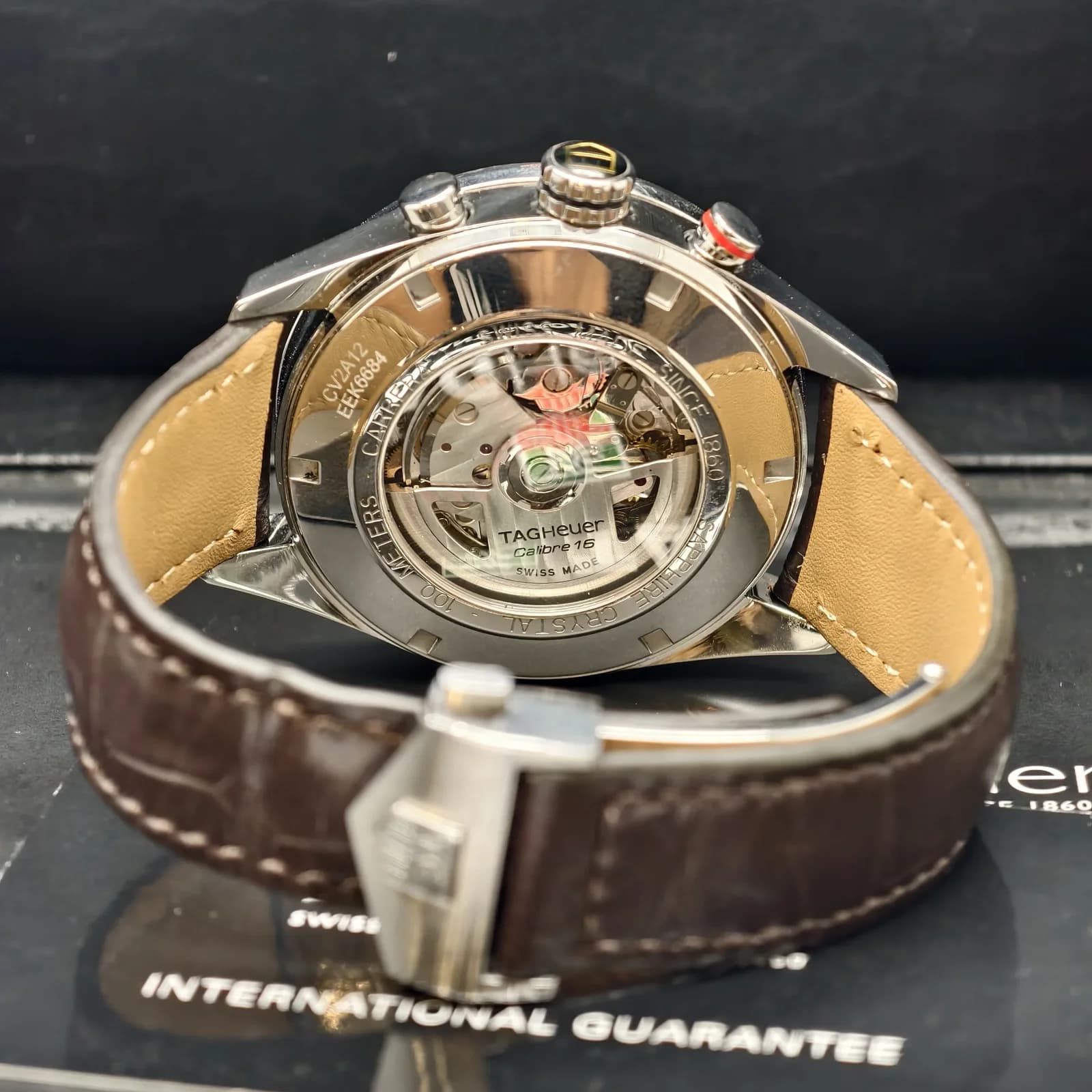 Thumb Carrera Calibre 16 Day Date 43 Stainless Steel / Brown / Alligator