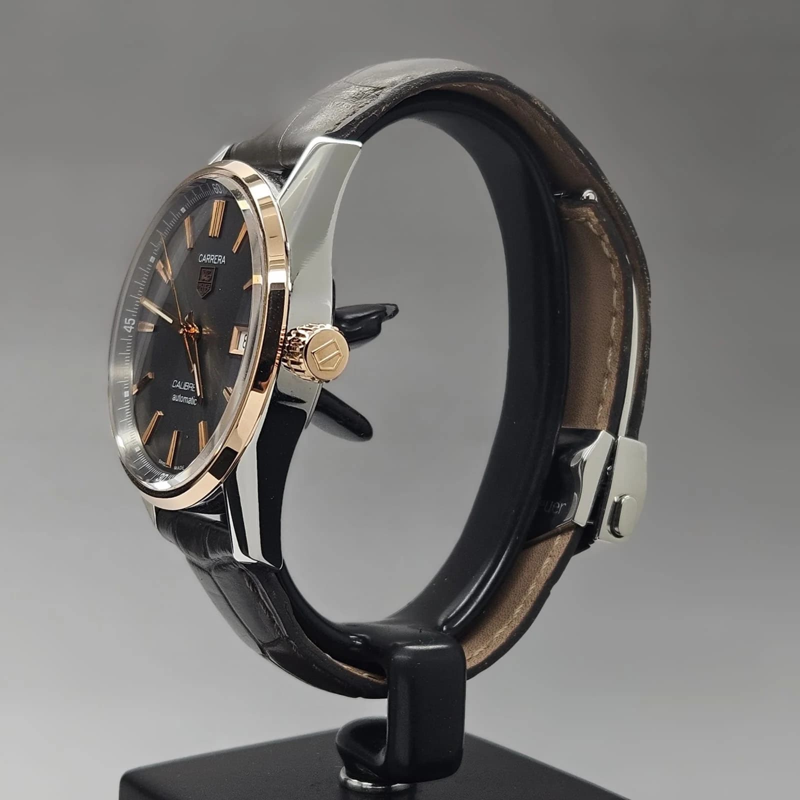 Thumb Carrera Calibre 5 39 Stainless Steel / Rose Gold / Grey / Alligator