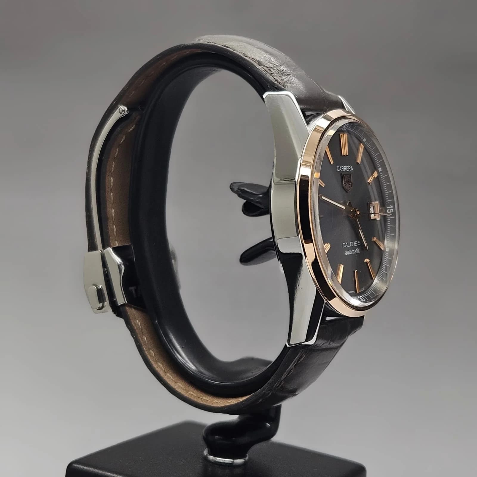 Thumb Carrera Calibre 5 39 Stainless Steel / Rose Gold / Grey / Alligator