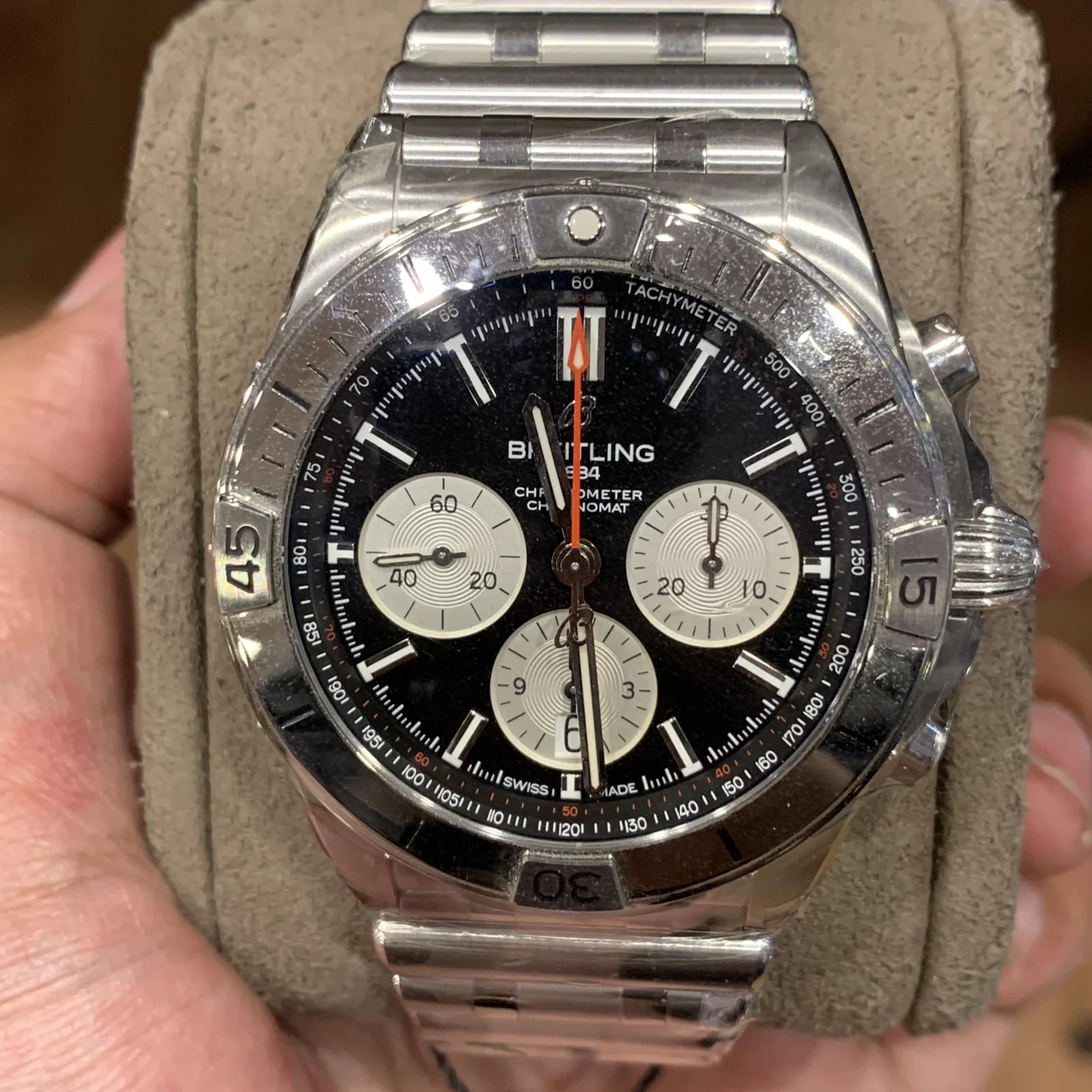 Chronomat B01 42 Stainless Steel / Black / Rouleaux