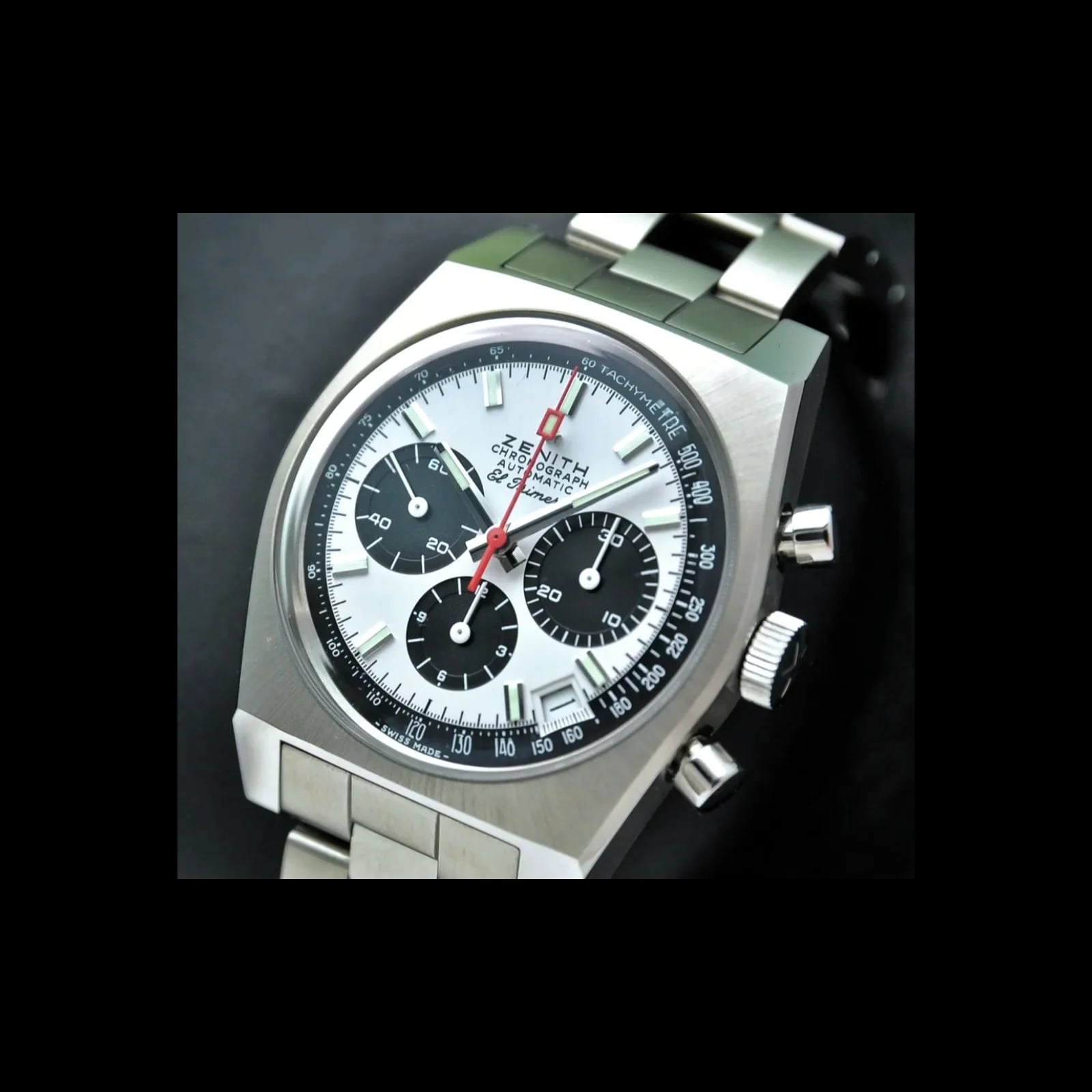 El Primero A384 Revival 50th Anniversary El Primero Stainless Steel / Panda / Ladder