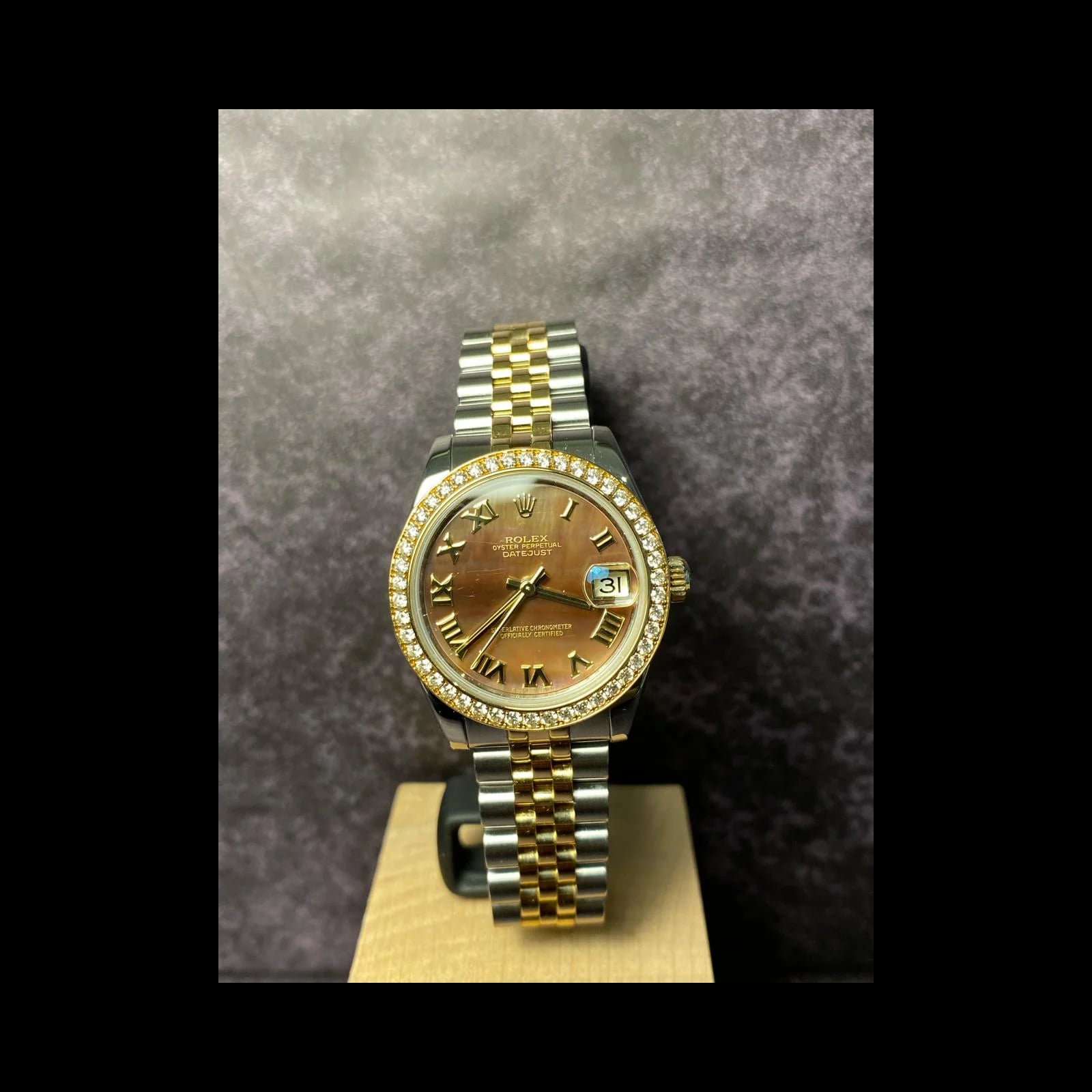 Datejust 31 Rolesor Yellow Diamond / Jubilee / Black MOP