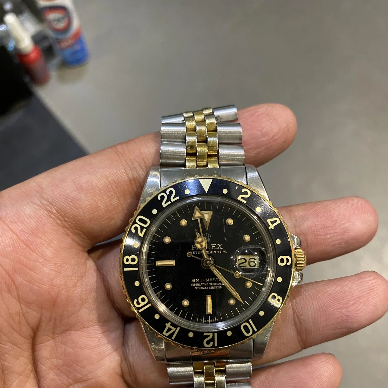 Rolex GMT Master 1675 Black Nipple Gilt Dial