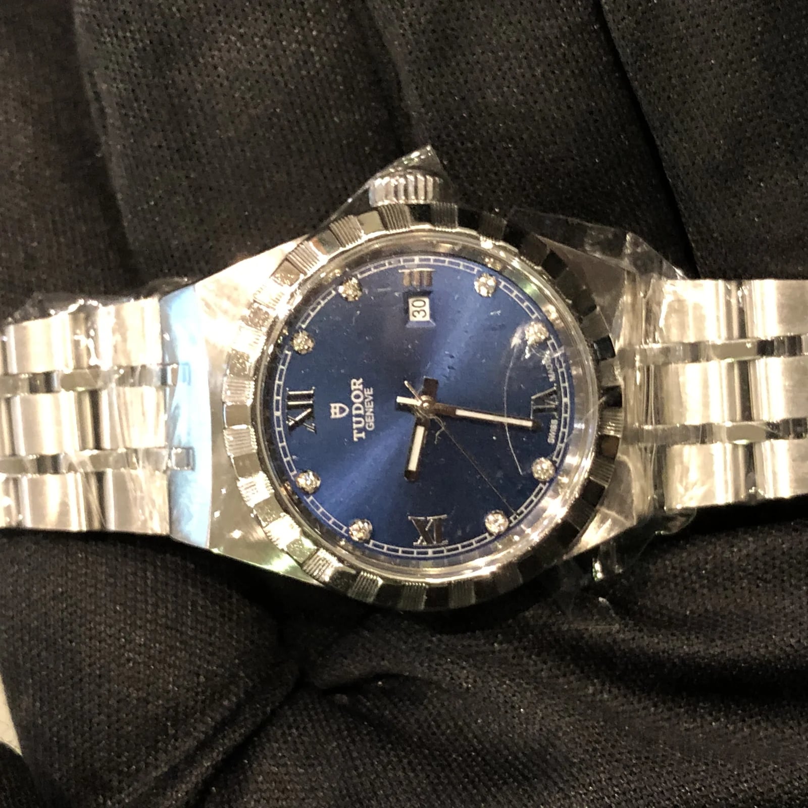 Royal Date 28 Stainless Steel / Blue - Diamond